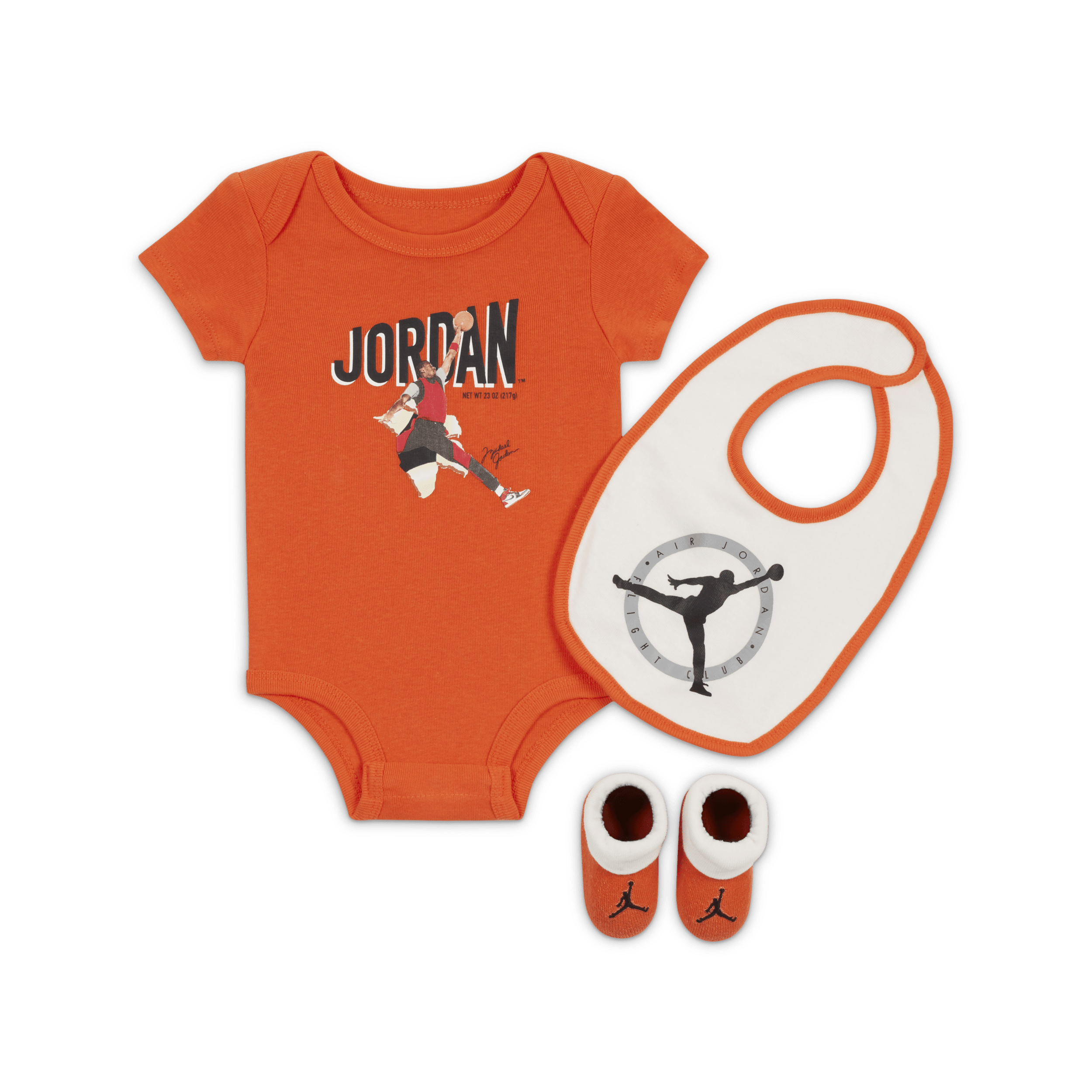 Jordan MVP Bodysuit Box Set-bodysuitsæt til babyer (0-6 mdr.) - Orange