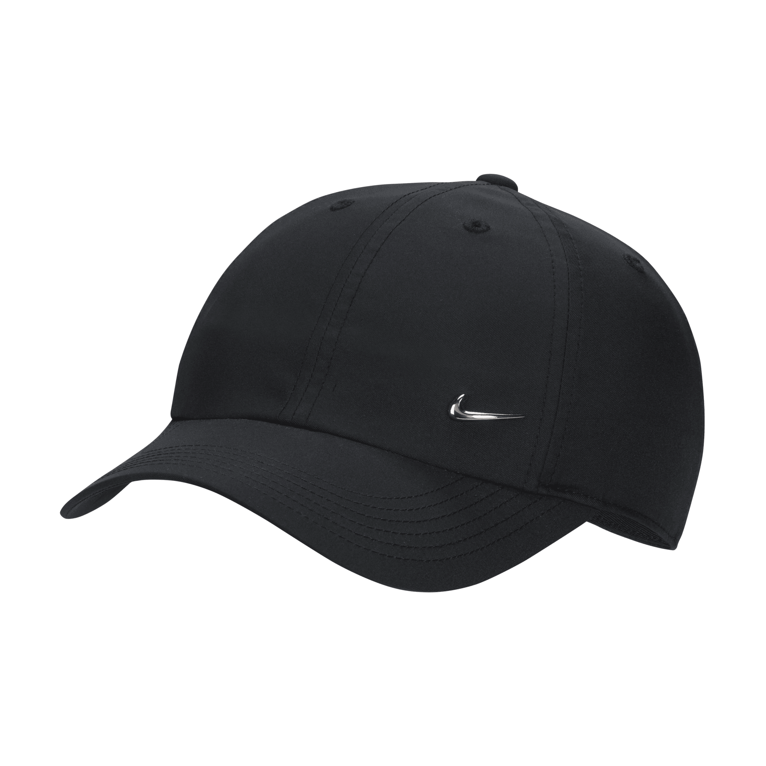 Nike Dri-FIT Club Gorra sin estructura con logotipo Swoosh metálico - Niño/a - Negro