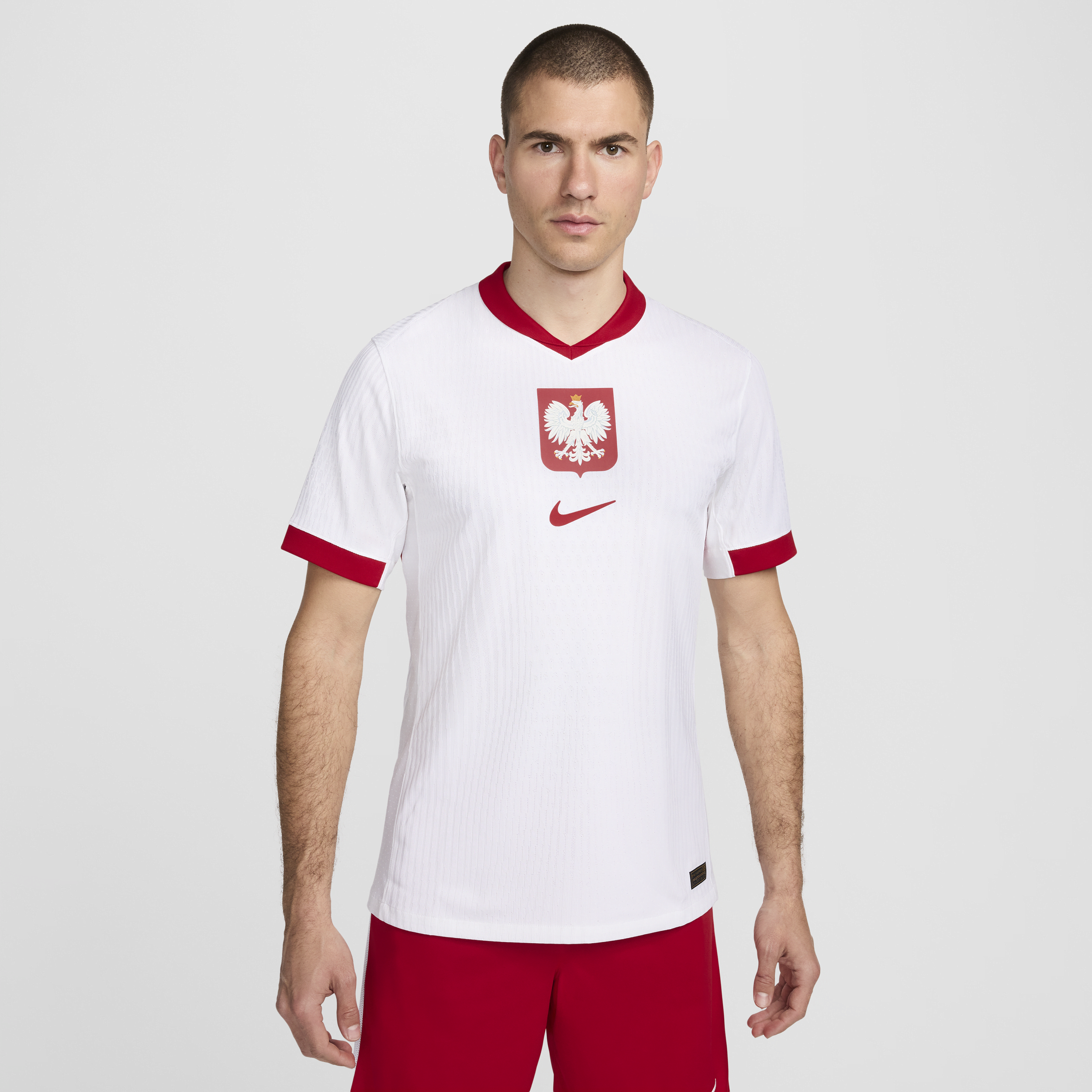 Maglia da calcio Authentic a manica corta Nike Dri-FIT ADV Polonia 2024/25 Match da uomo – Home - Bianco