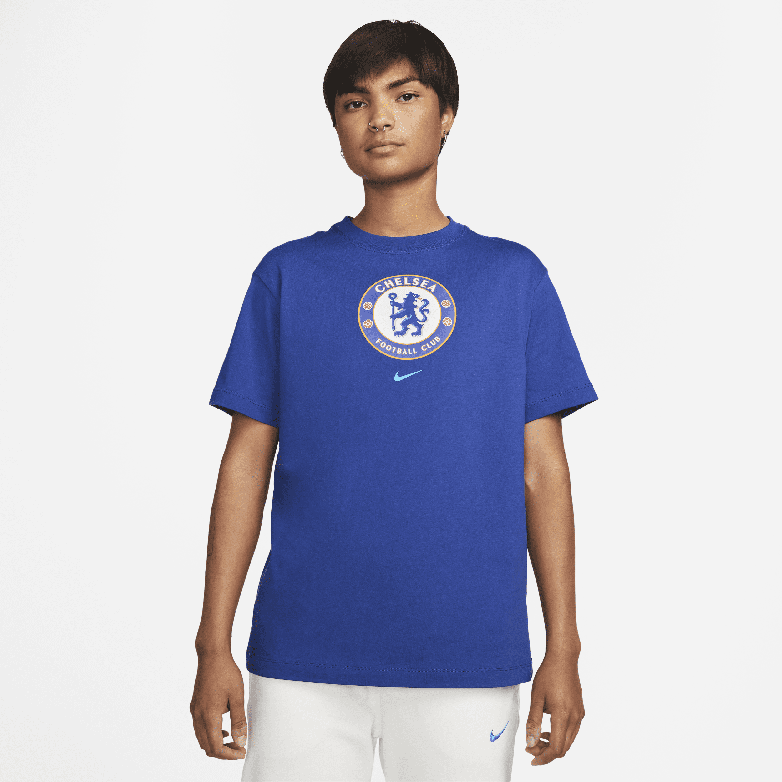 Nike Chelsea FC Crest Voetbalshirt voor dames - Blauw