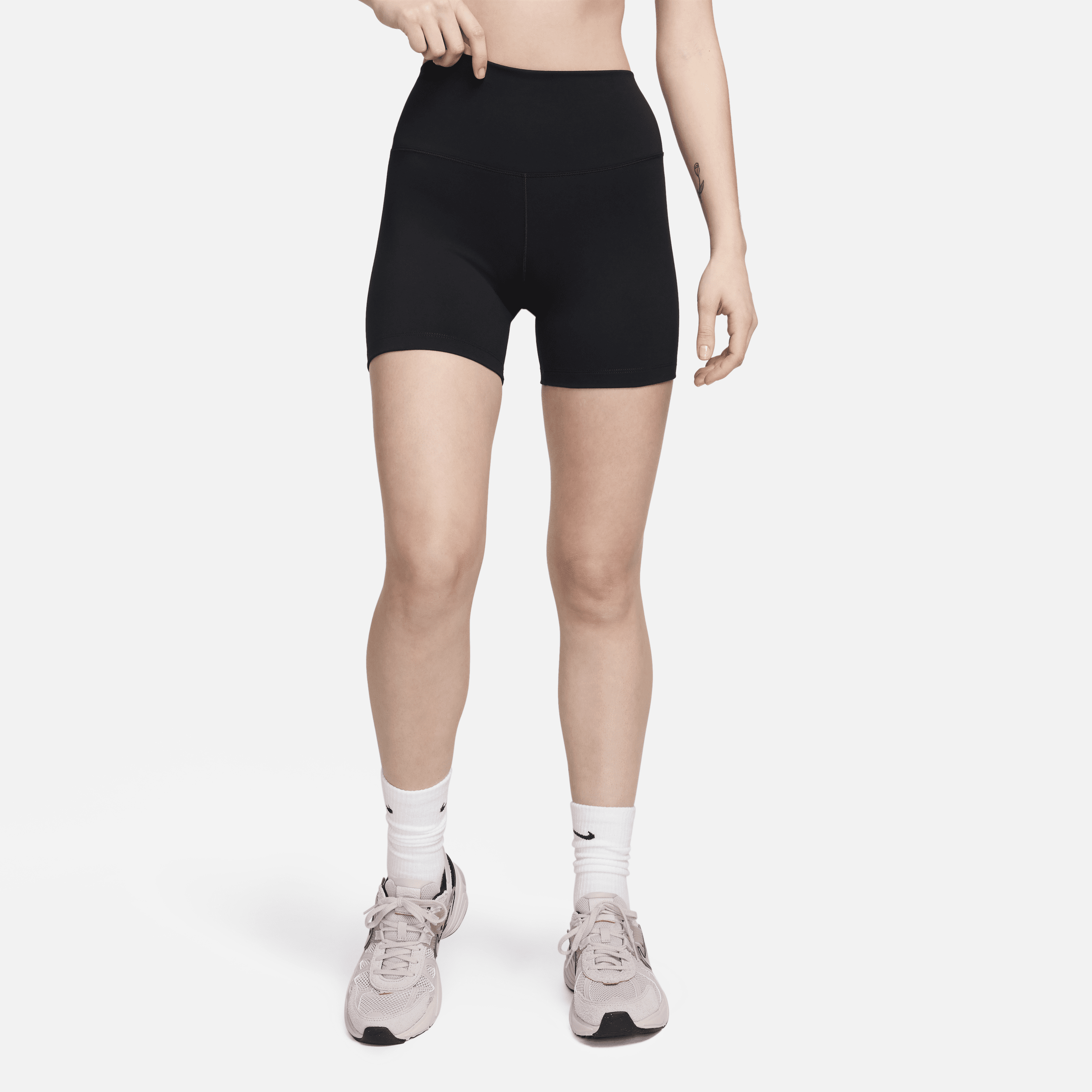 Shorts da ciclista 13 cm a vita alta Nike One – Donna - Nero