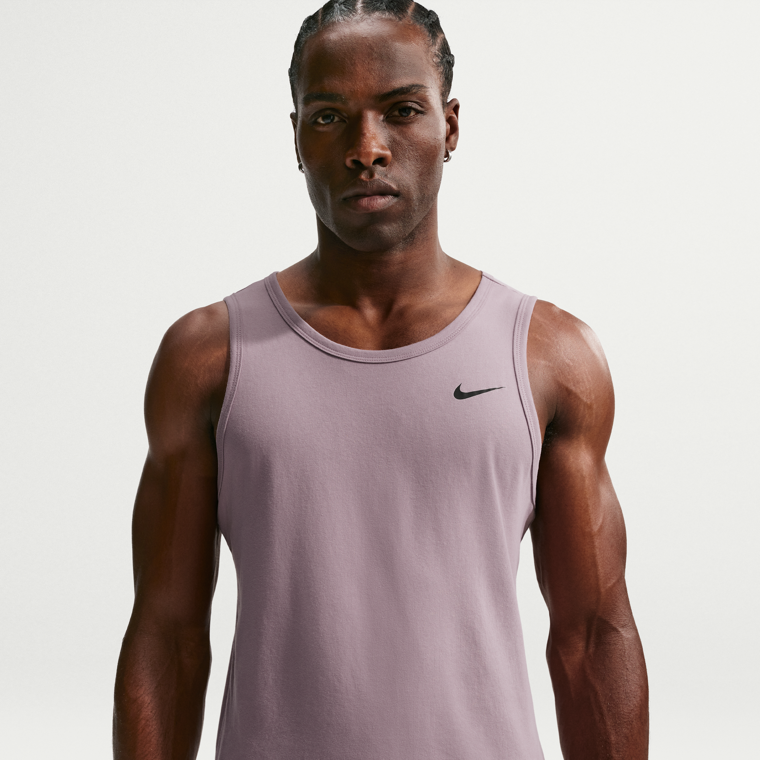Nike Dri-FIT Men's Training Tank Top - Grey - Cotton/Polyester