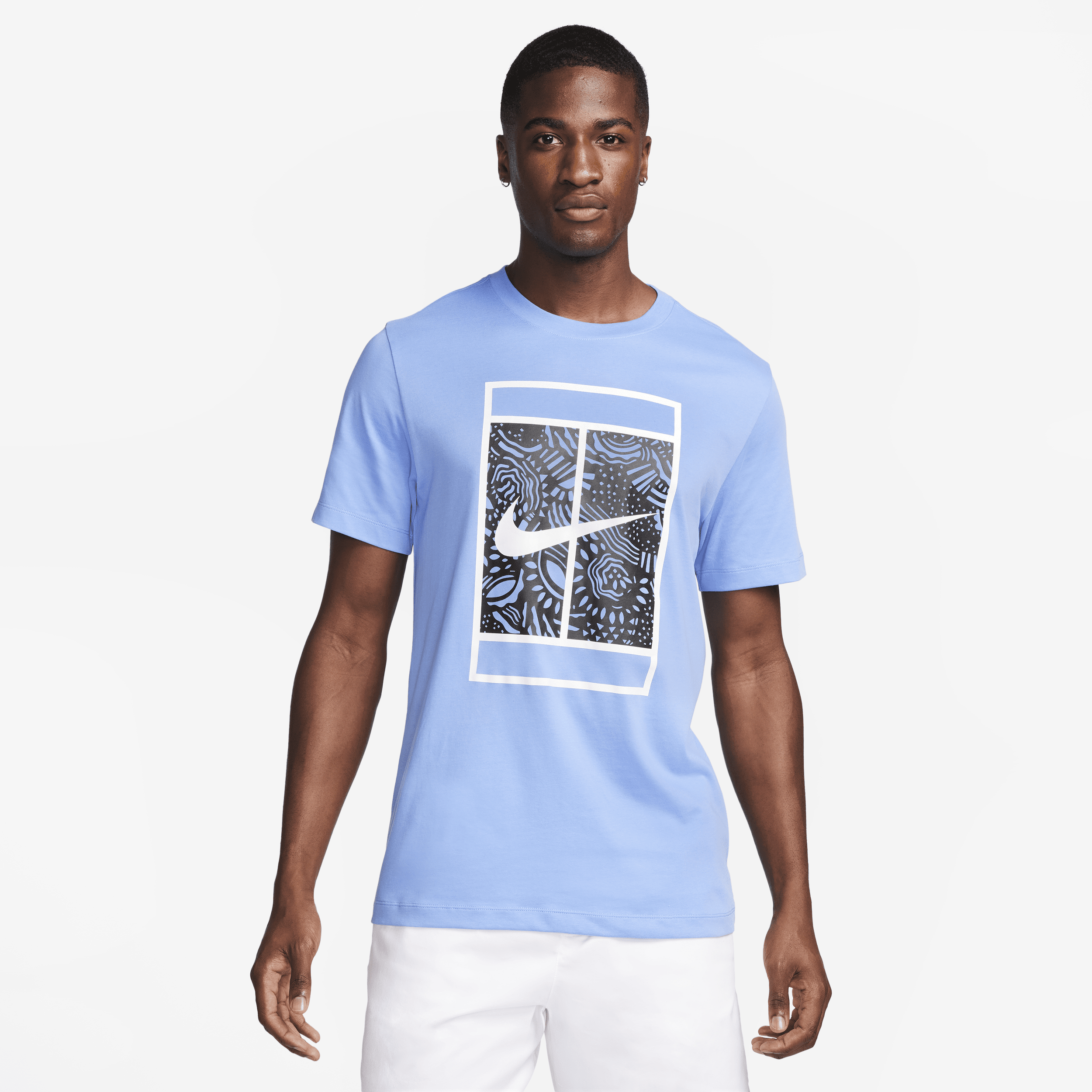 NikeCourt Dri-FIT-tennis-T-shirt til mænd - blå