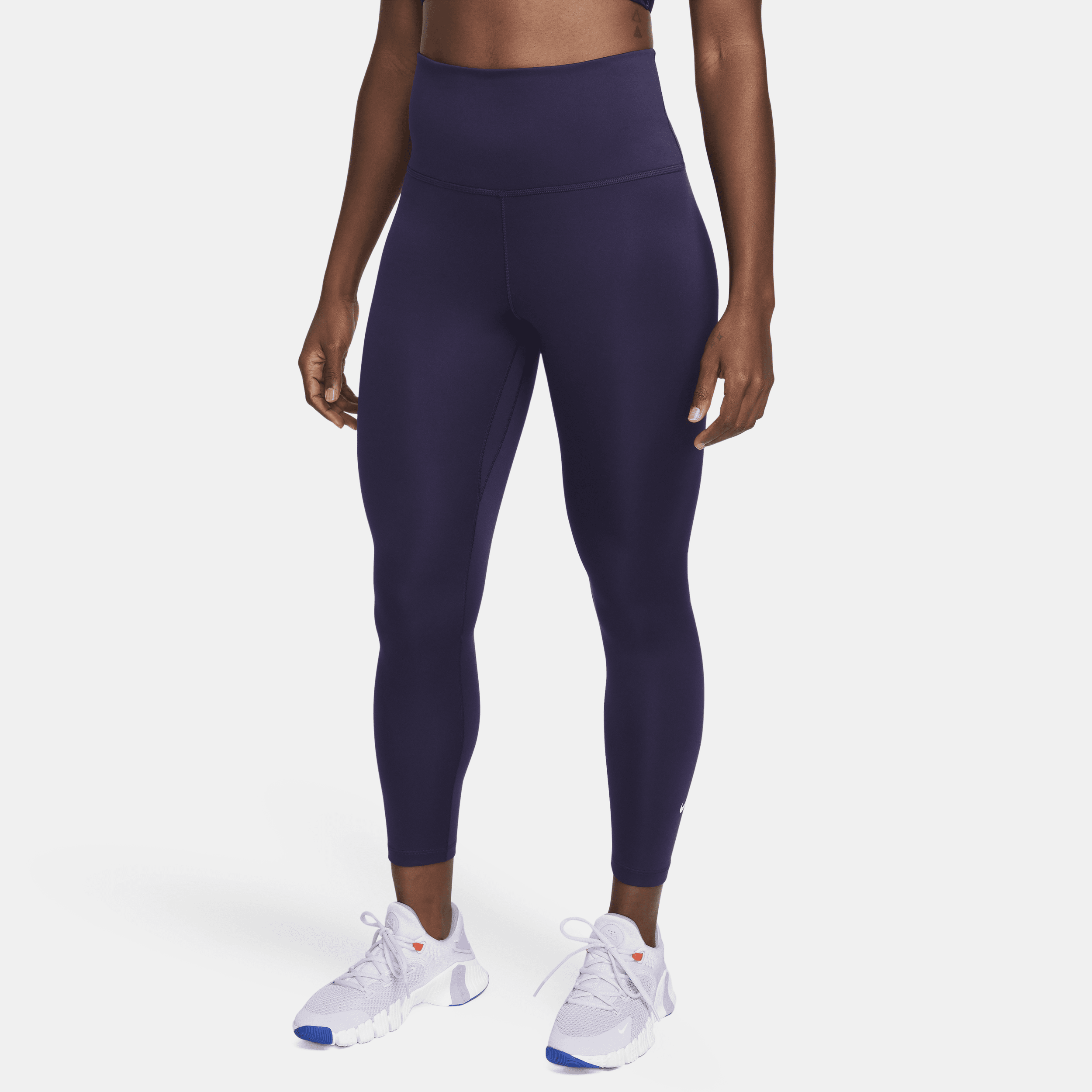 Nike Therma-FIT One 7/8-legging met hoge taille voor dames - Paars