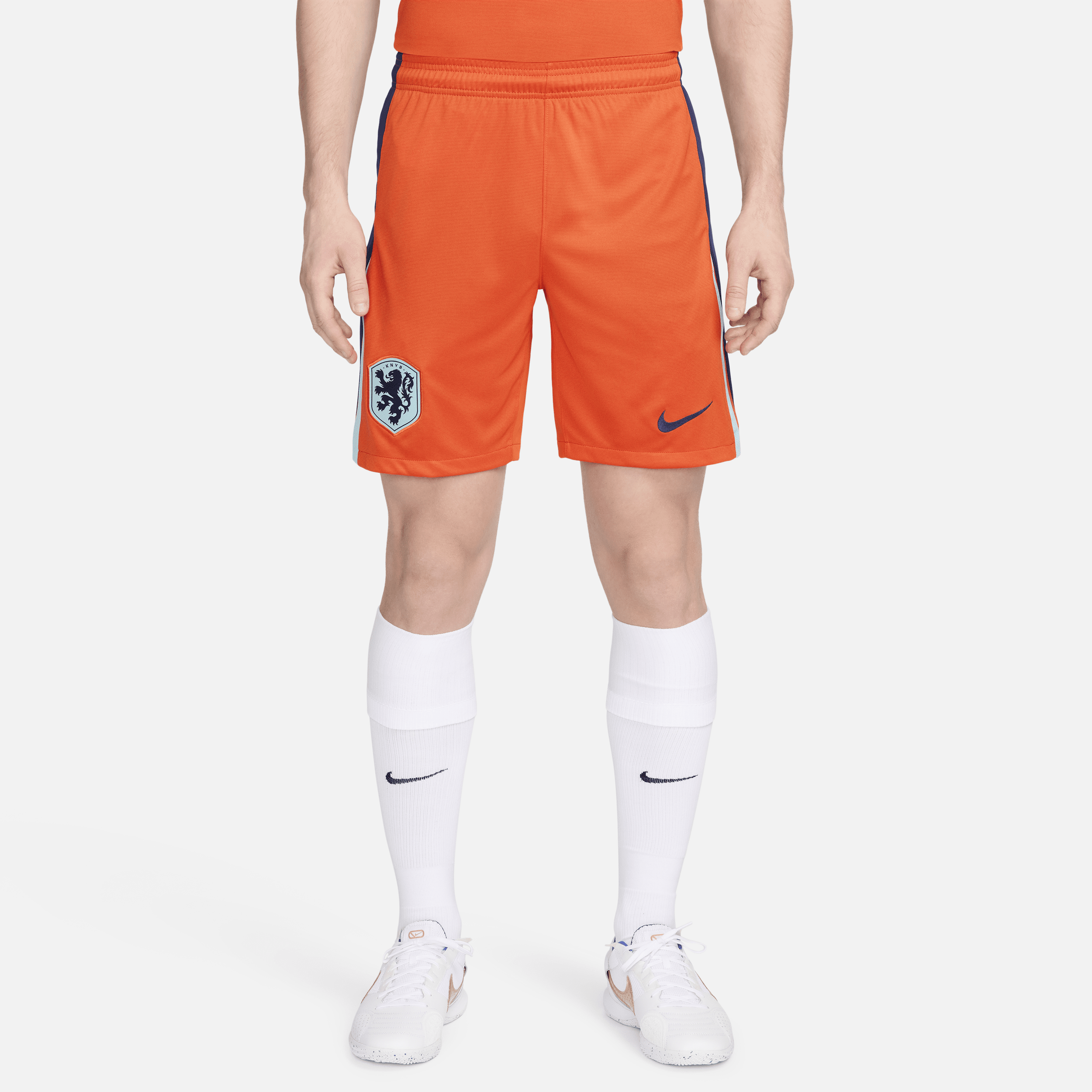 Holland 2024 Stadium Home Nike Dri-FIT Replica-fodboldshorts til mænd - Orange