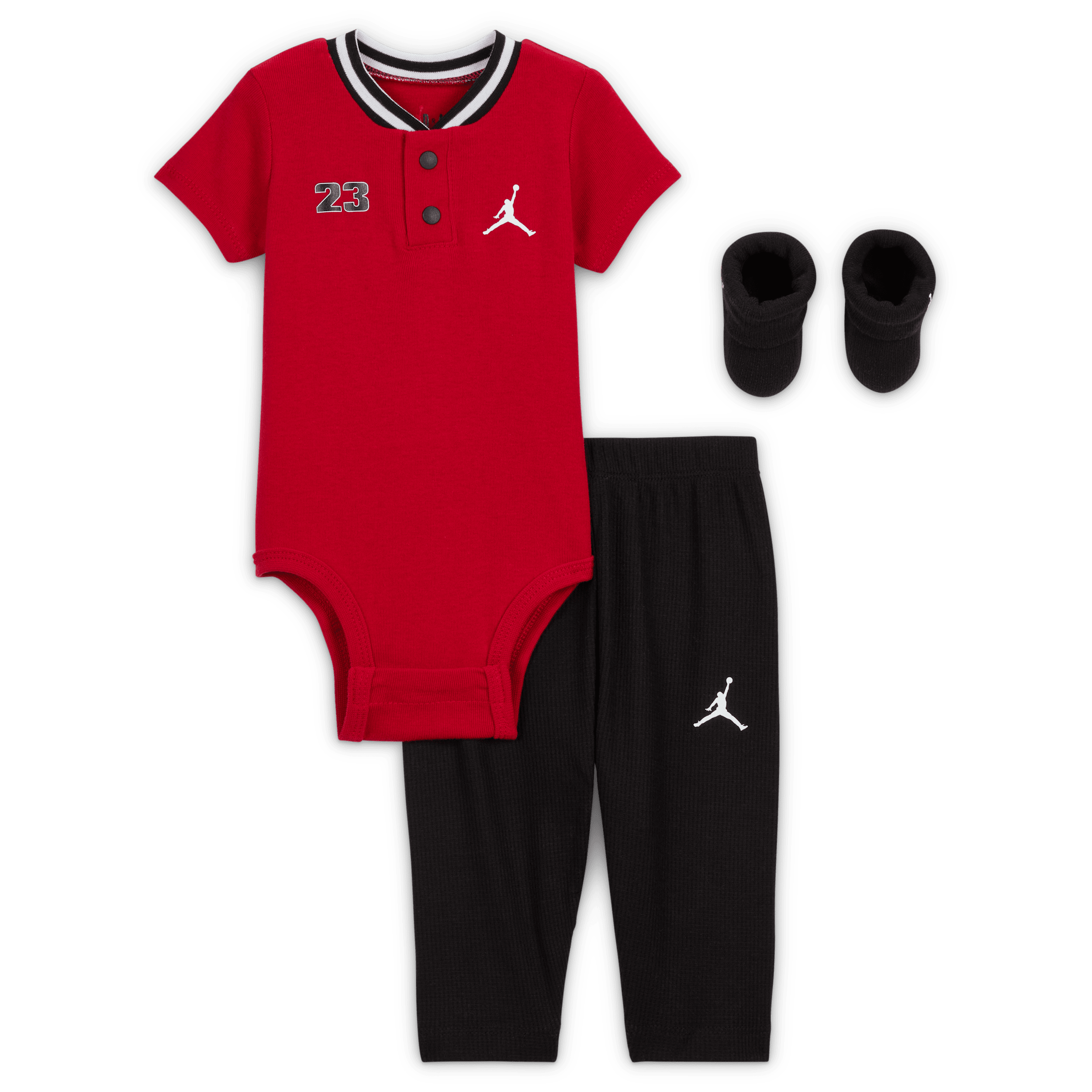【ナイキ(NIKE)公式ストア】ジョーダン ベビー ジャージー ヘンリー スリーピース セット IB8116-687 レッド 【ナイキ(NIKE)公式ストア】ジョーダン ベビー ジャージー ヘンリー スリーピース セット IB8116-687 レッド