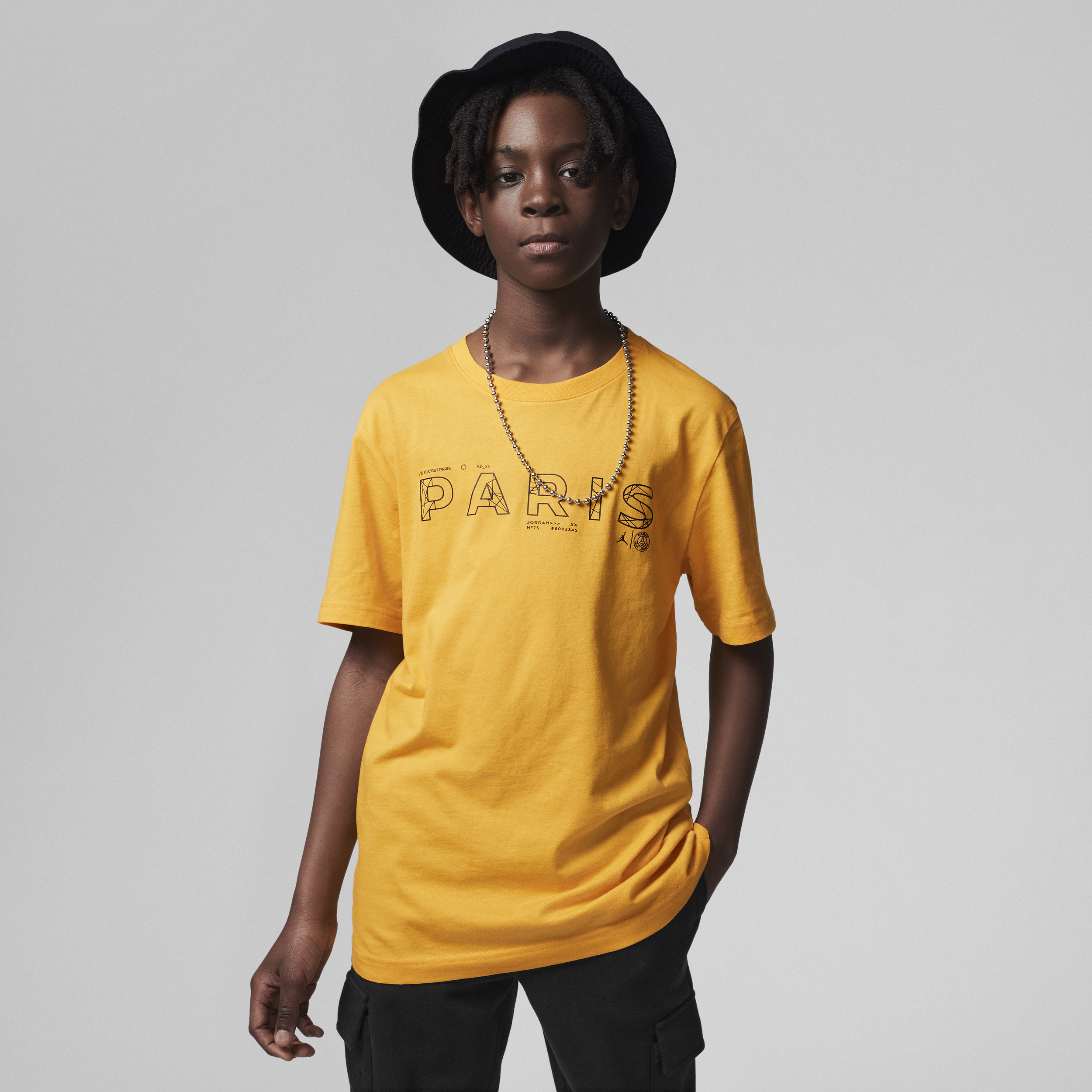 Jordan Paris SP23-T-shirt til større børn - gul