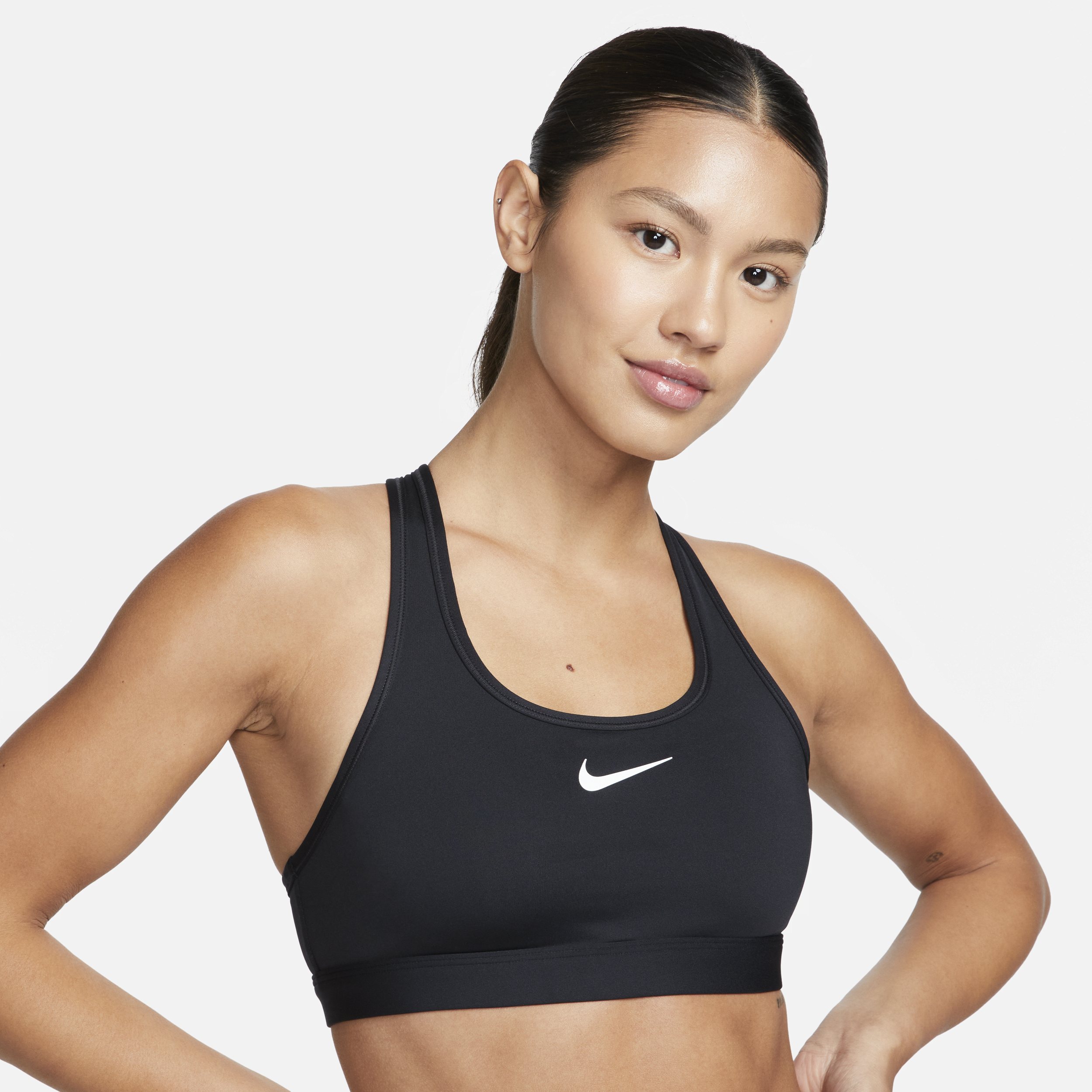 【ナイキ(NIKE)公式ストア】ナイキ スウッシュ ミディアムサポート ウィメンズ パッディド スポーツブラ DX6822-010 ブラック 【ナイキ(NIKE)公式ストア】ナイキ スウッシュ ミディアムサポート ウィメンズ パッディド スポーツブラ DX6822-010 ブラック