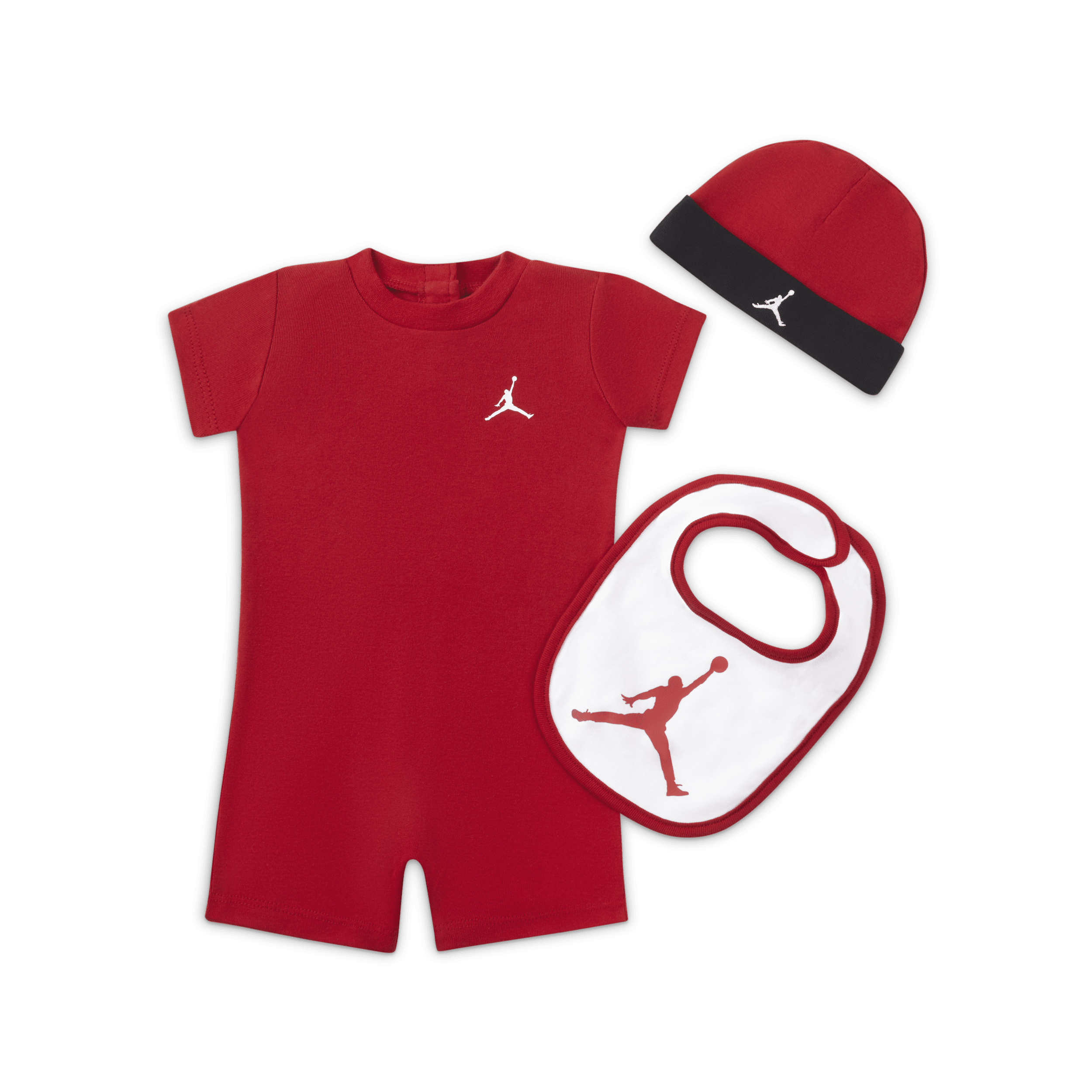 Jordan Jumpman-sæt med buksedragter til babyer (3 dele) - rød