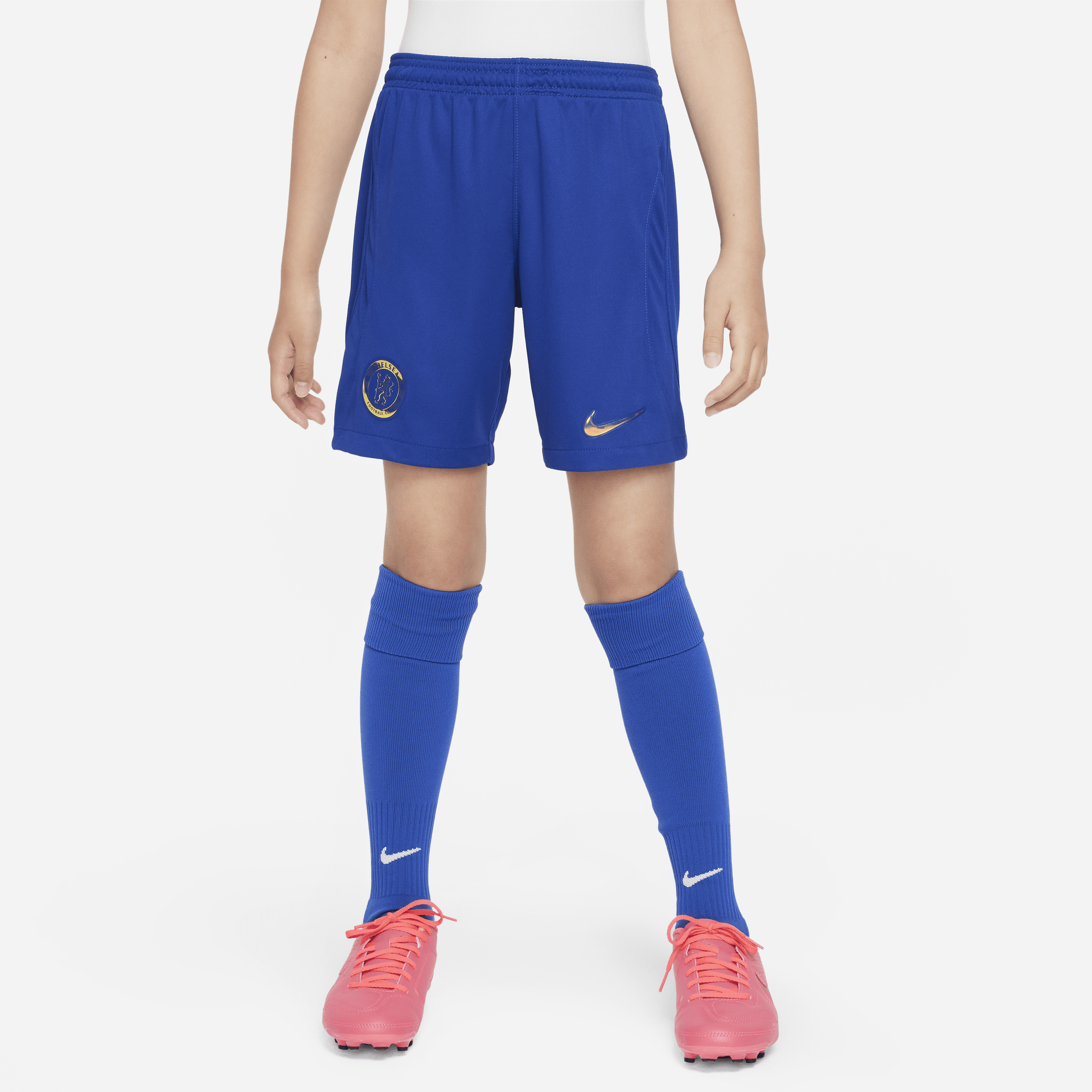 Shorts da calcio Nike Dri-FIT Chelsea FC 2023/24 Stadium per ragazzo/a – Home - Blu