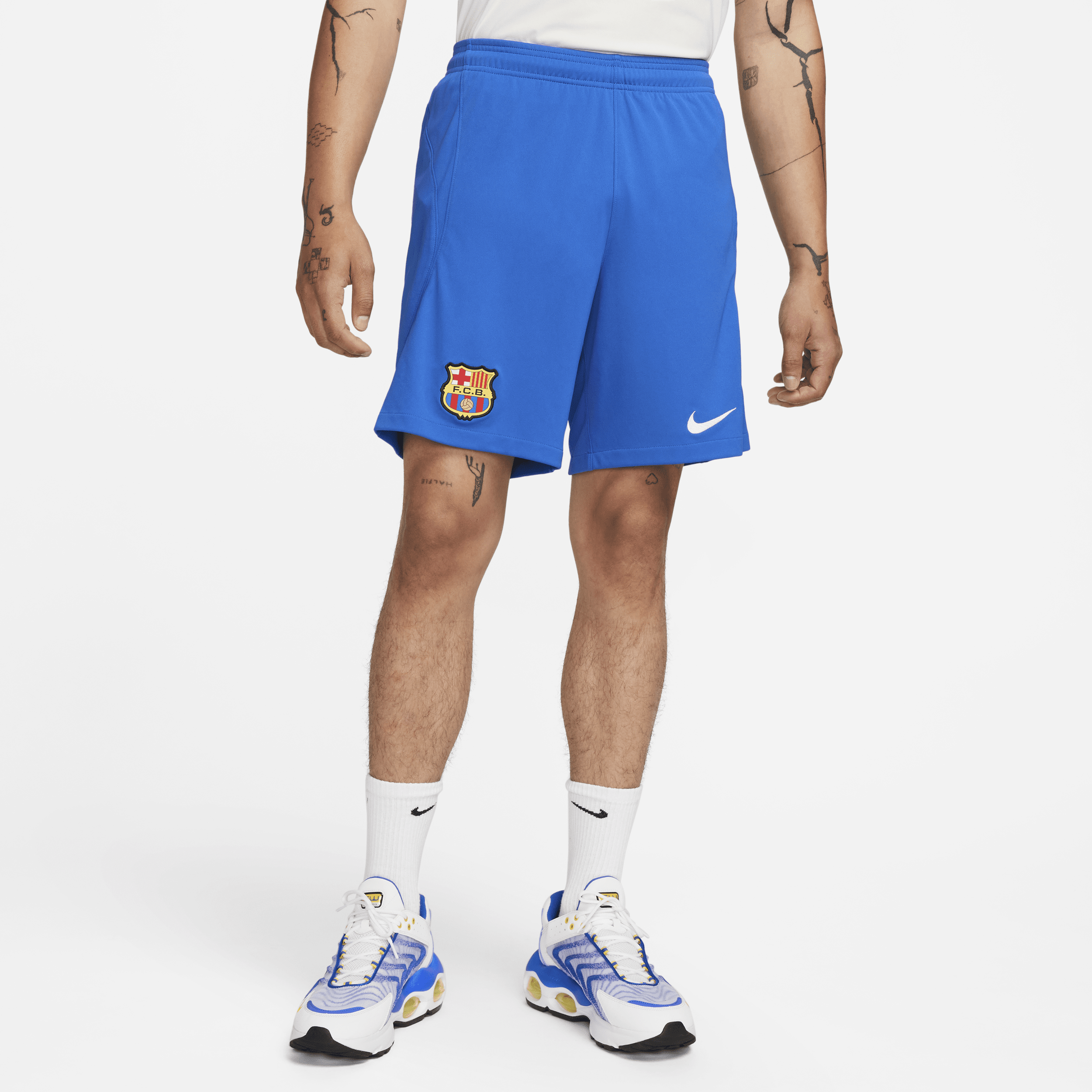 Shorts da calcio Nike Dri-FIT FC Barcelona 2023/24 Stadium da uomo – Away - Blu