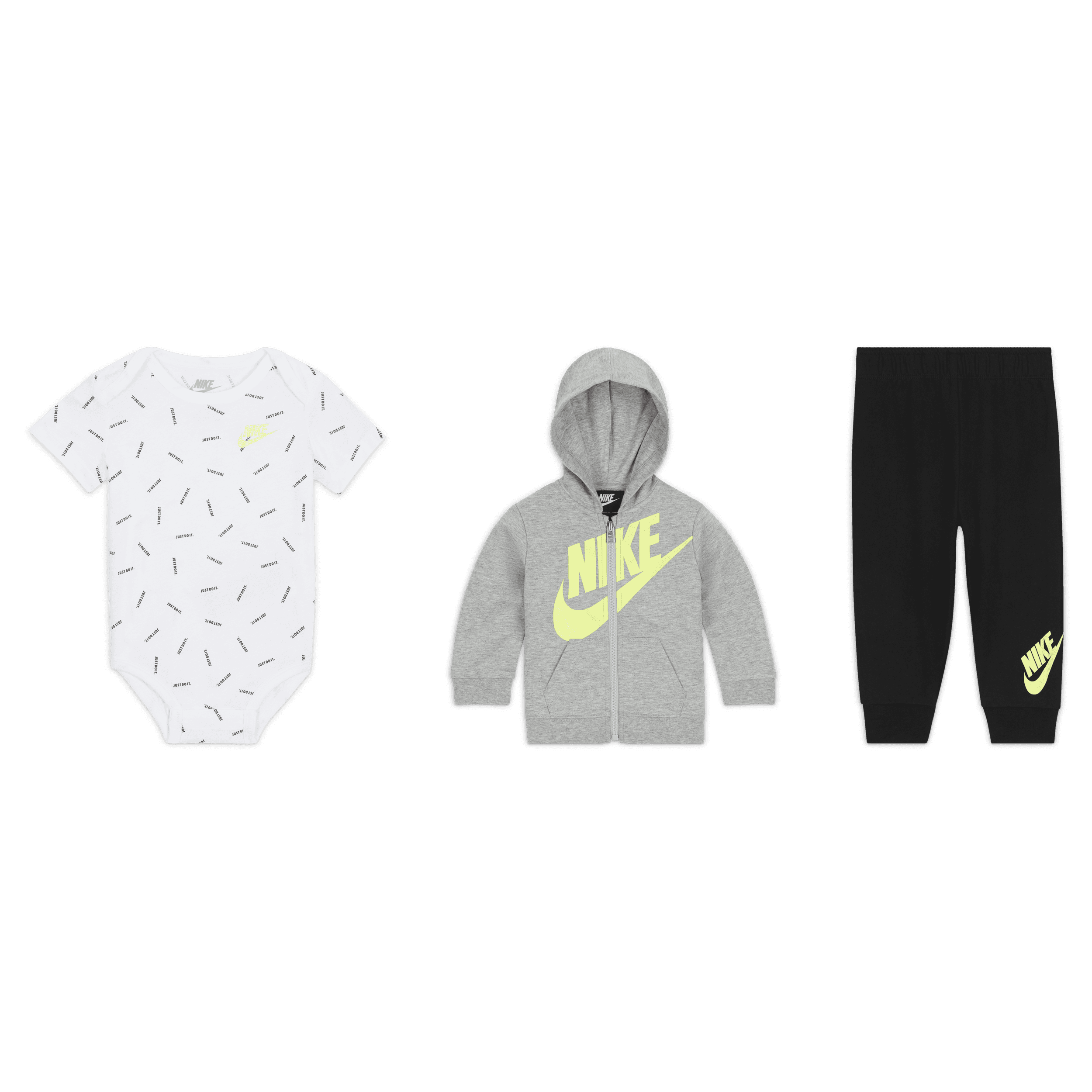Nike Conjunto de tres piezas con pantalón Just Do It - Bebé (3-6 M) - Negro
