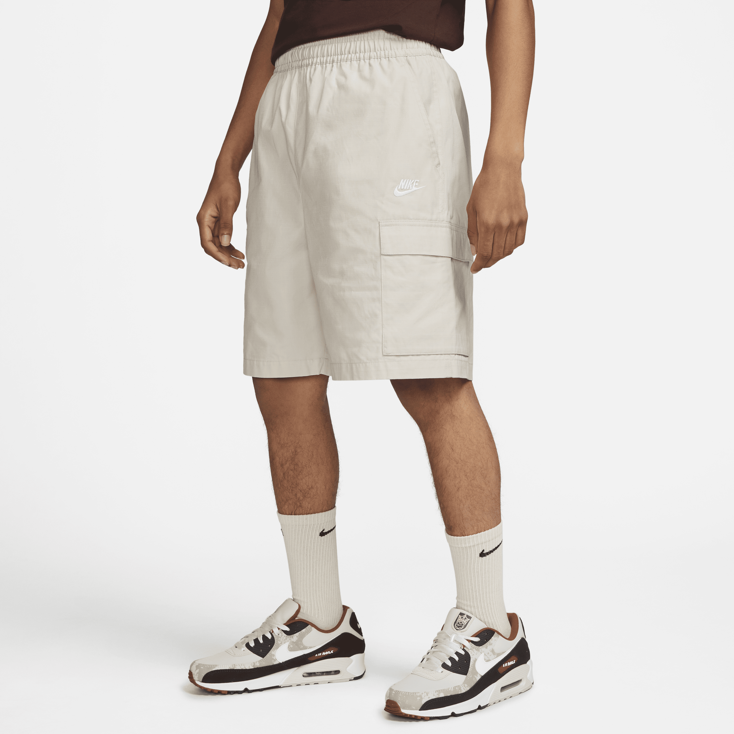Shorts cargo in tessuto Nike Club – Uomo - Marrone