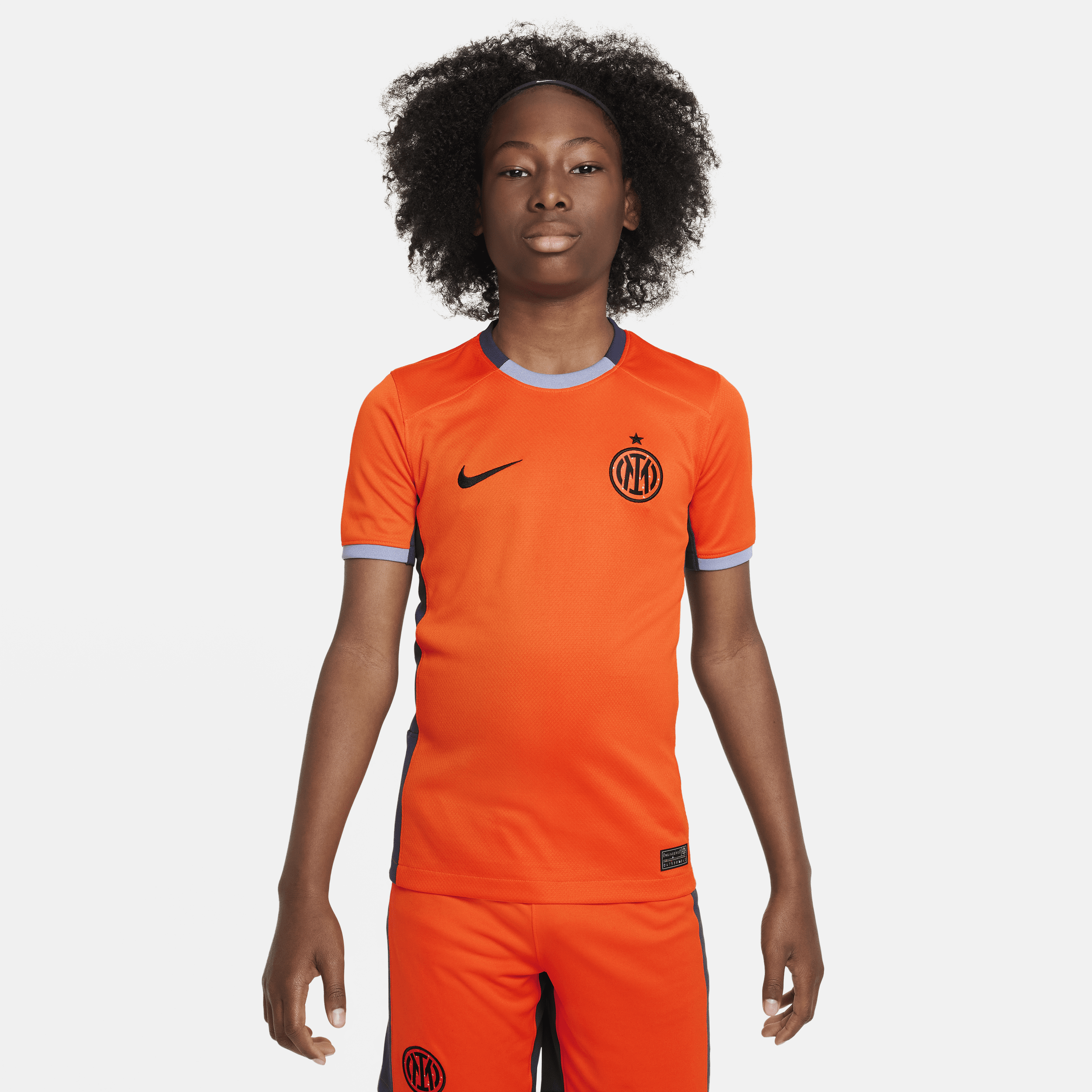 Maglia da calcio Nike Dri-FIT Inter 2023/24 Stadium per ragazzo/a – Terza - Arancione