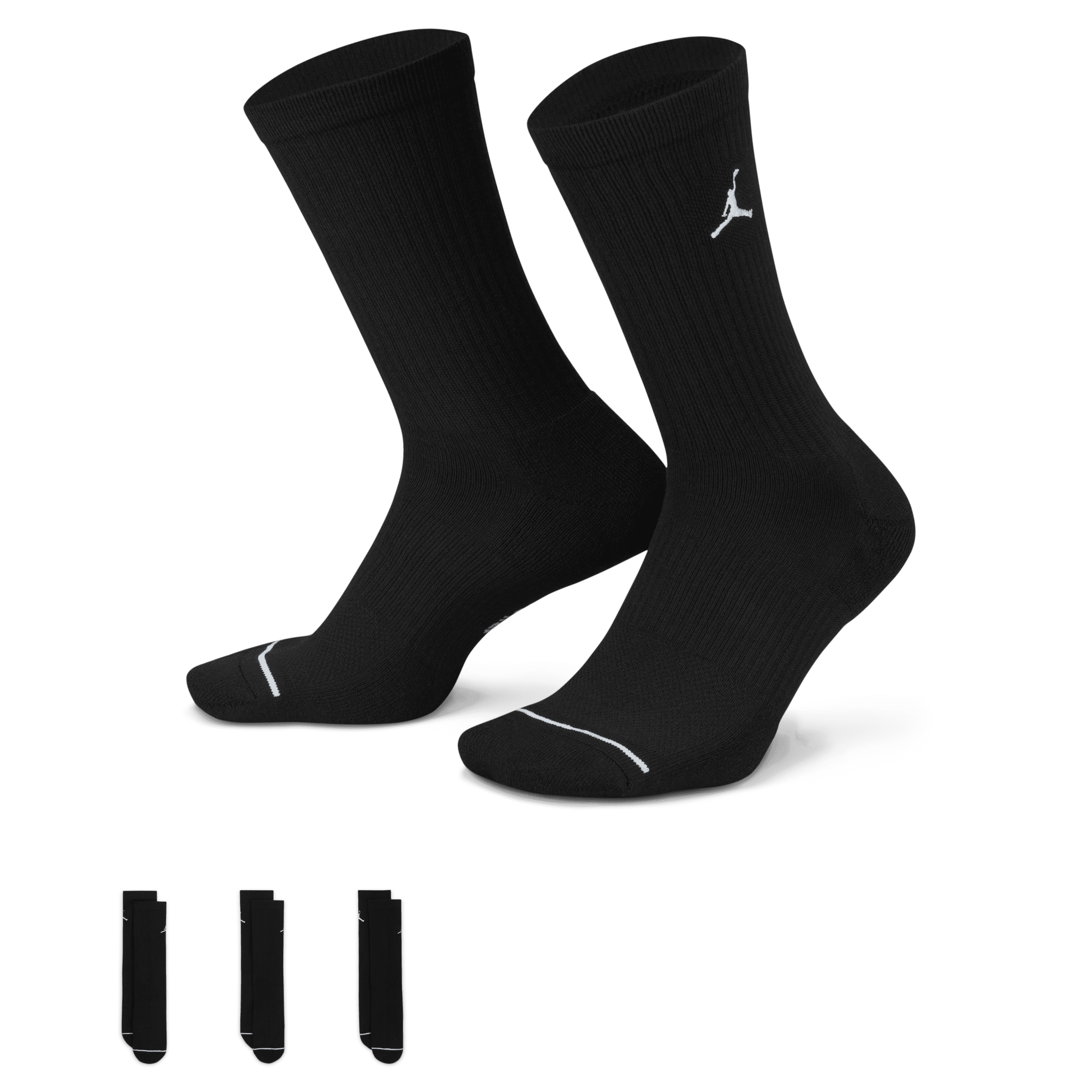 Nike Meia Jordan Everyday Crew (3 Pares) Unissex