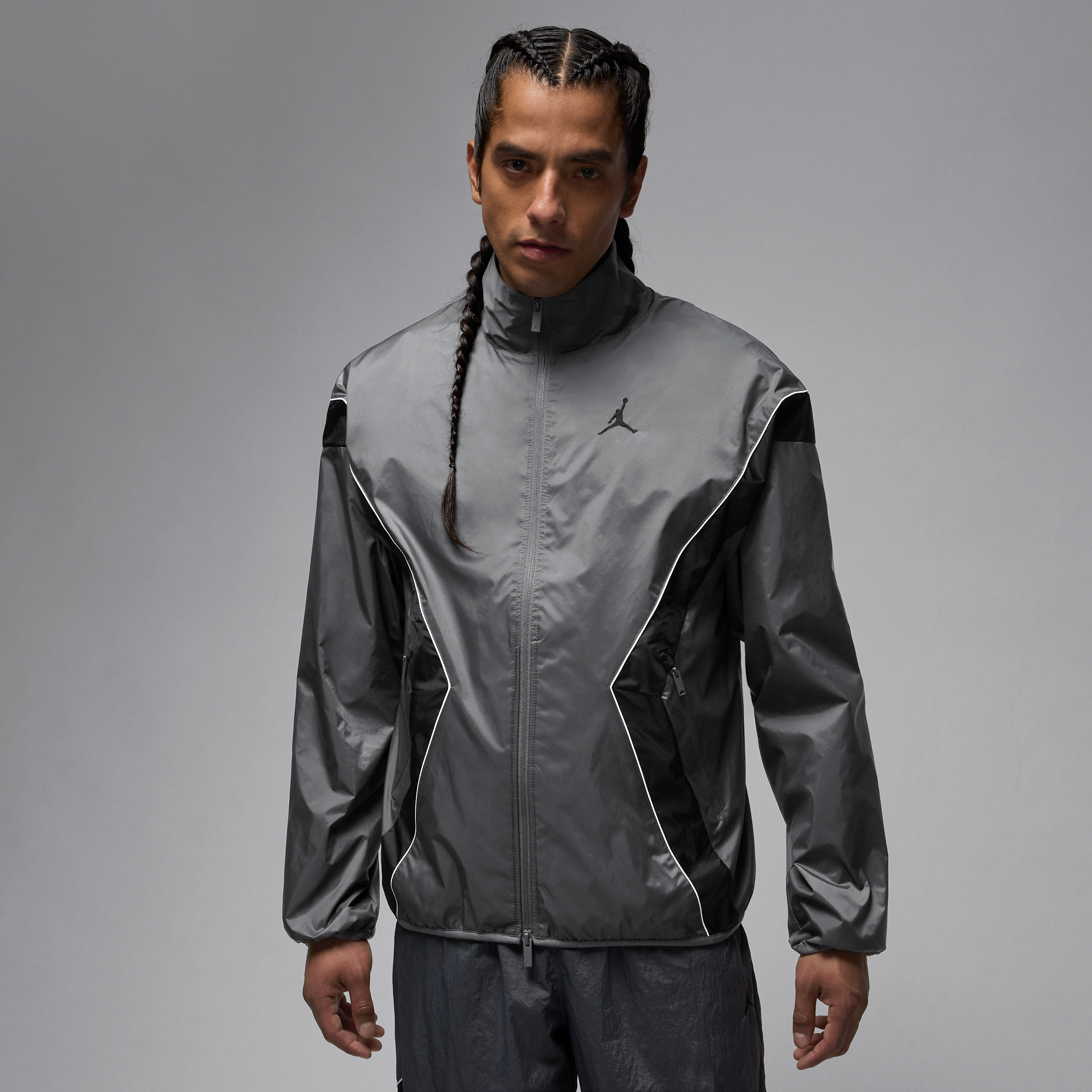 Jordan Brooklyn Chaqueta Draft - Hombre - Gris