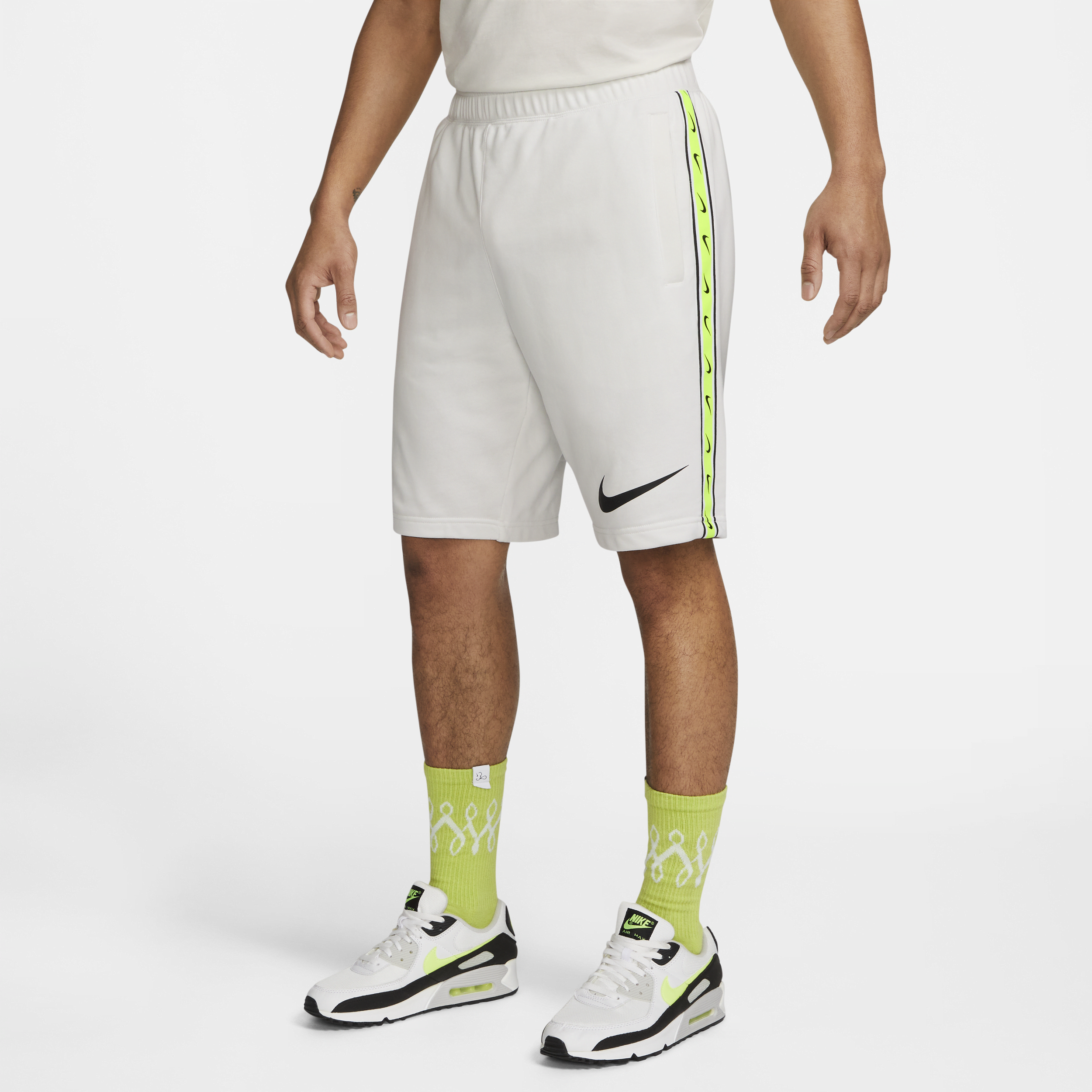 Shorts Repeat in French Terry Nike Sportswear – Uomo - Bianco