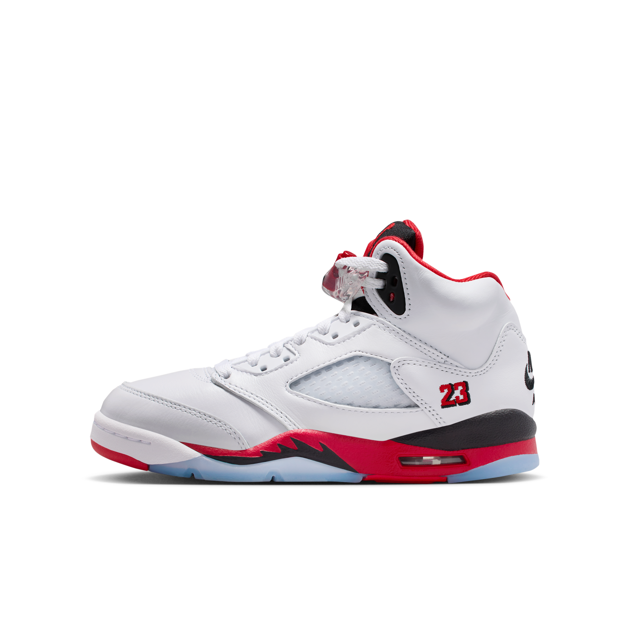 【ナイキ(NIKE)公式ストア】エア ジョーダン 5 レトロ "Fire Red Black Tongue" ジュニアシューズ HQ7980-101 ホワイト 【ナイキ(NIKE)公式ストア】エア ジョーダン 5 レトロ "Fire Red Black Tongue" ジュニアシューズ HQ7980-101 ホワイト