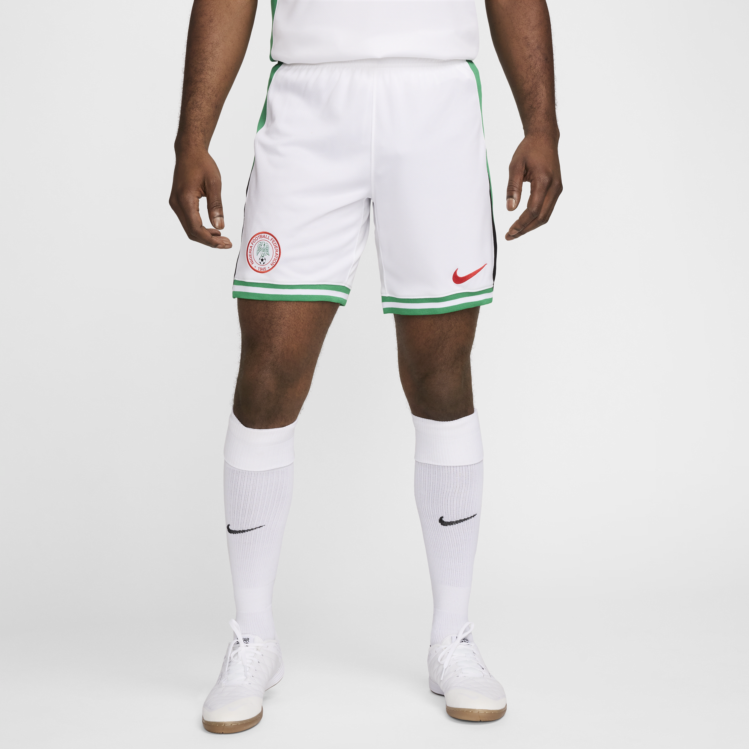 Nigeria 2024 Stadium Thuis Nike Dri-FIT replica voetbalshorts voor heren - Wit