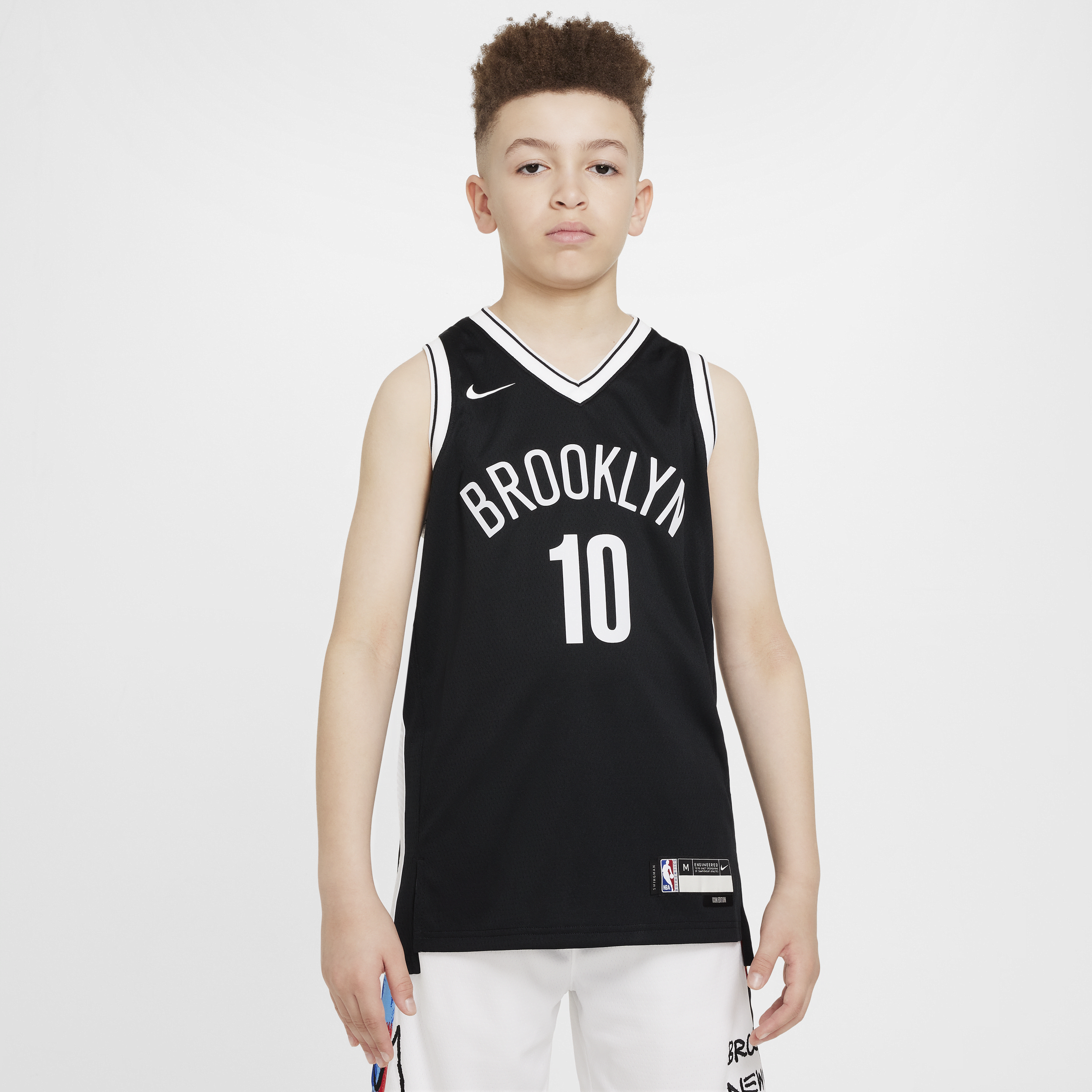 Brooklyn Nets Icon Edition 2021/22 Camiseta Nike NBA Swingman - Niño/a - Negro