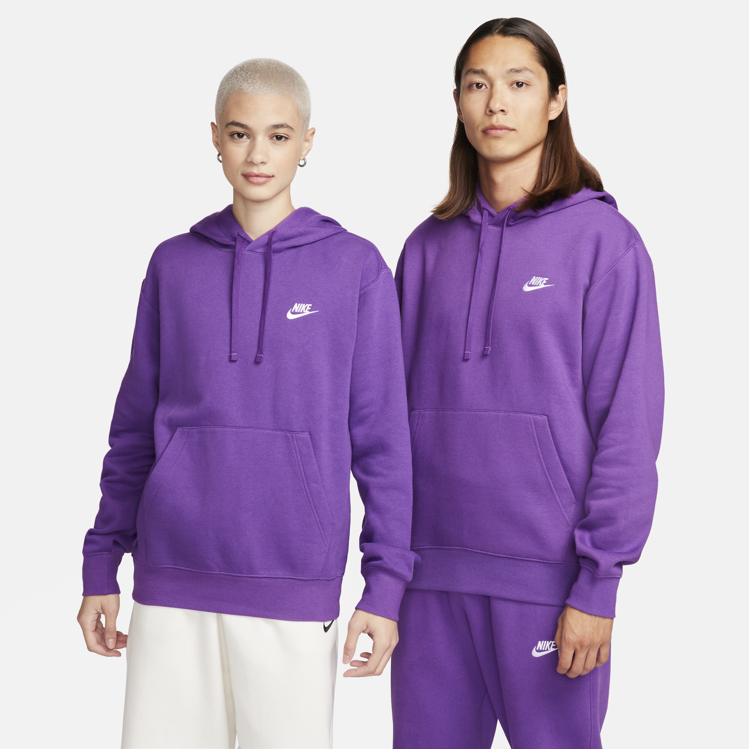 Nike Sportswear Club Fleece-pulloverhættetrøje - lilla