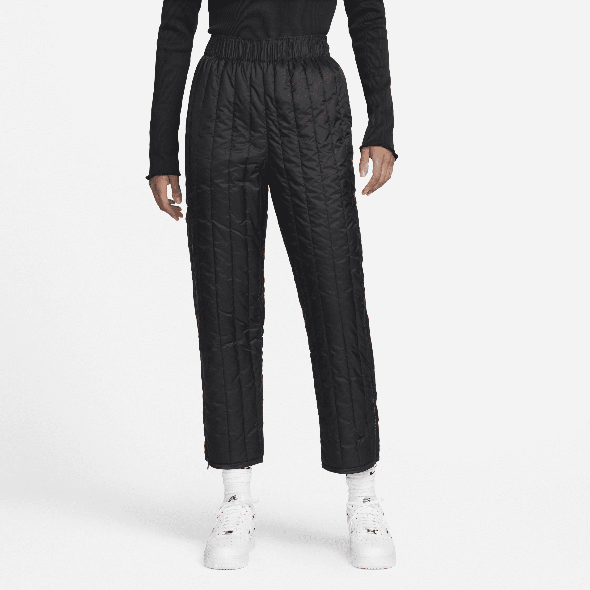 Nike Sportswear Therma-FIT Tech Pack-bukser med høj talje til kvinder - sort