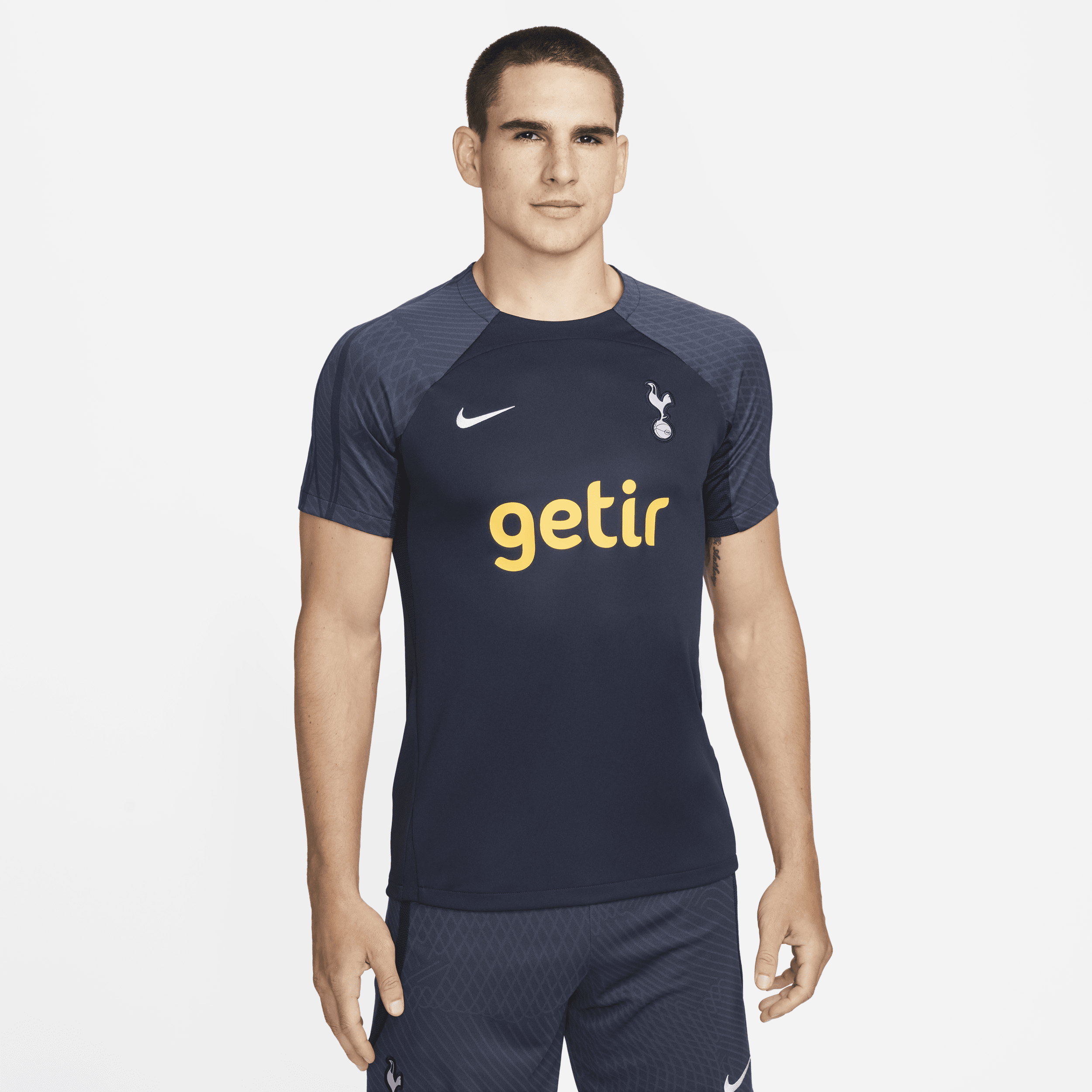 Maskinstrikkede Tottenham Hotspur Strike Nike Dri-FIT-fodboldtrøje til mænd - blå
