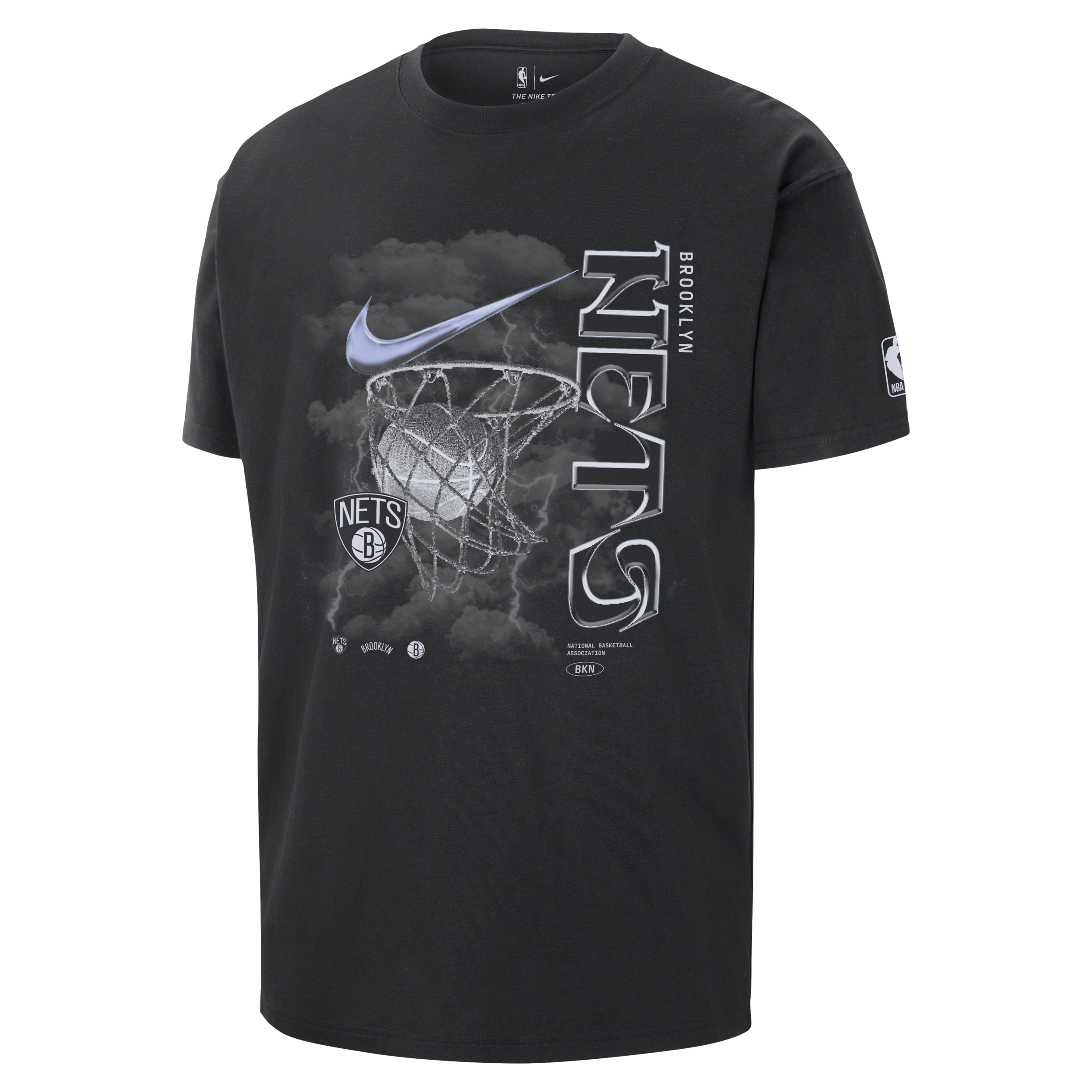 Brooklyn Nets Courtside Max90 Nike NBA-T-shirt til mænd - sort
