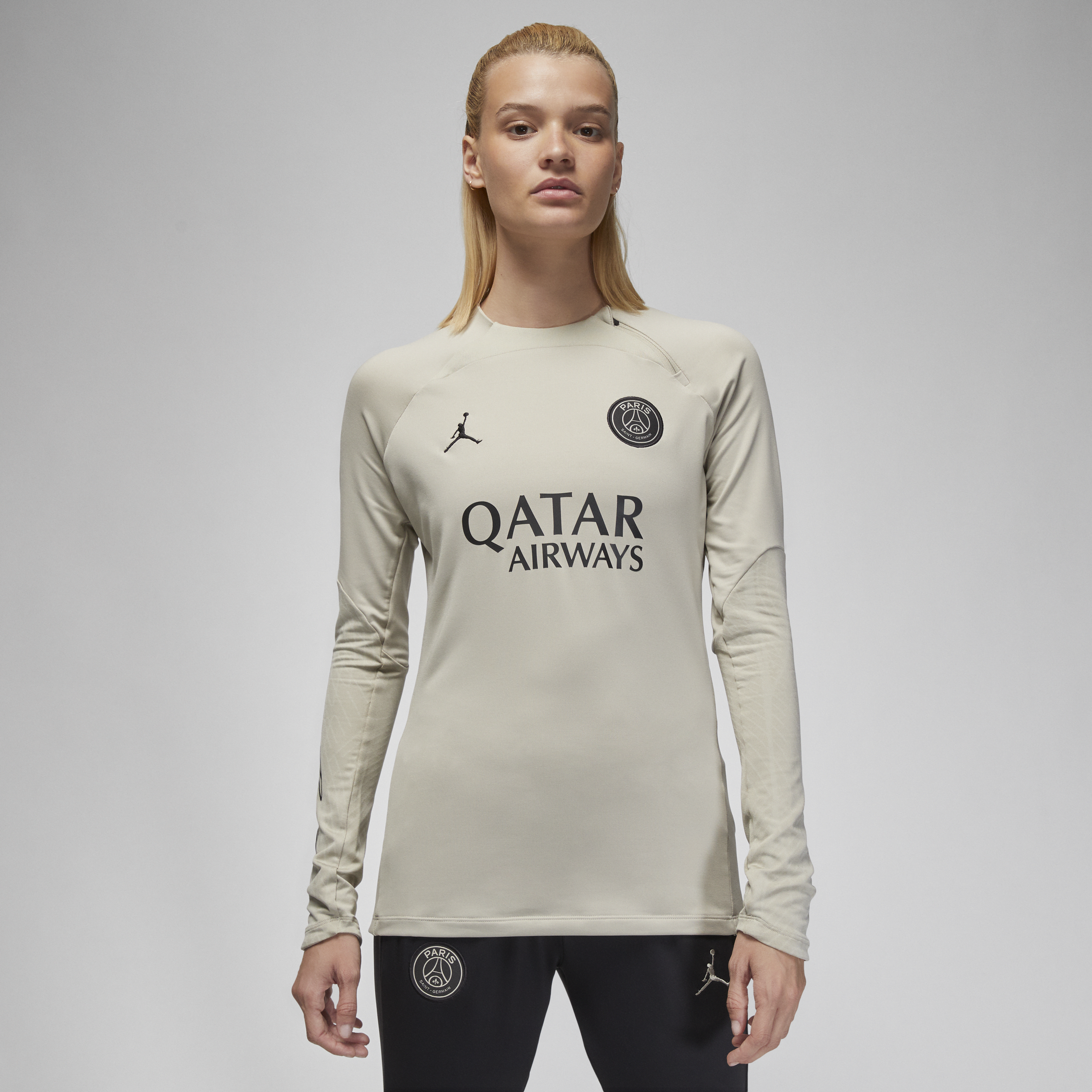 Nike Paris Saint-Germain Strike Jordan Dri-FIT-fodboldtræningstrøje med rund hals til kvinder - brun