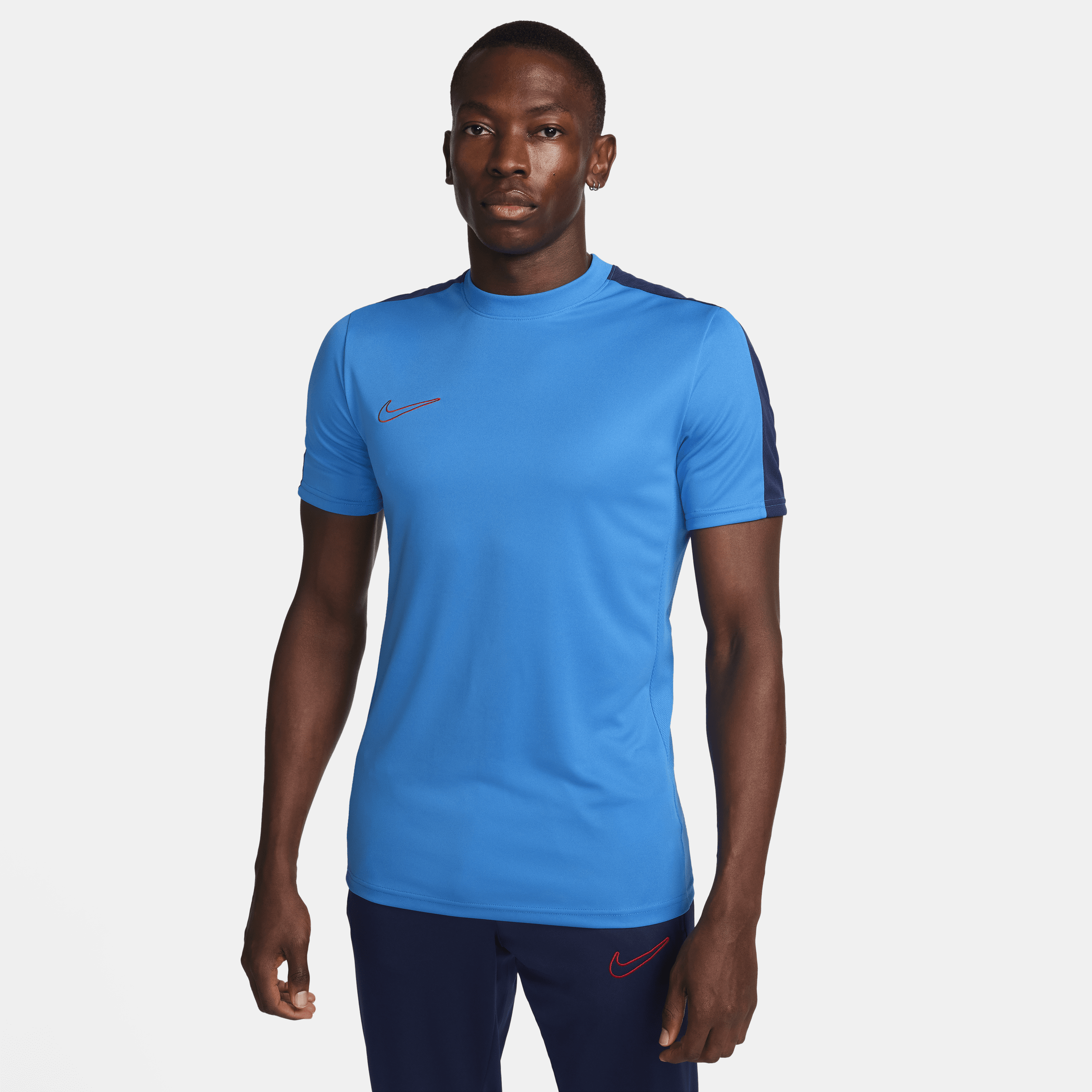 Kortærmet Nike Academy Dri-FIT-fodboldtrøje til mænd - blå