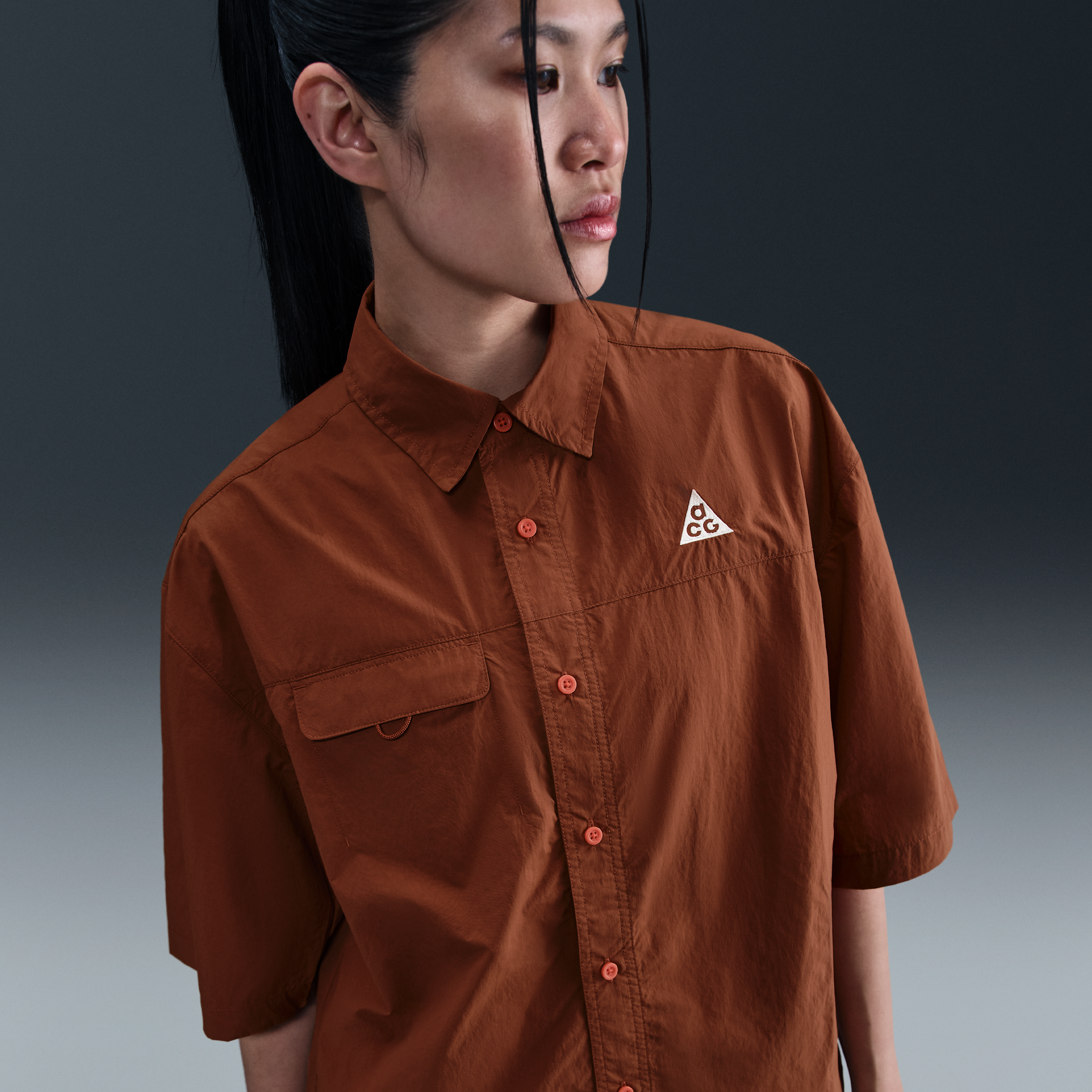 Nike ACG 'Orb Weaver' UV Repel Short-Sleeve Shirt - Brown - Nylon