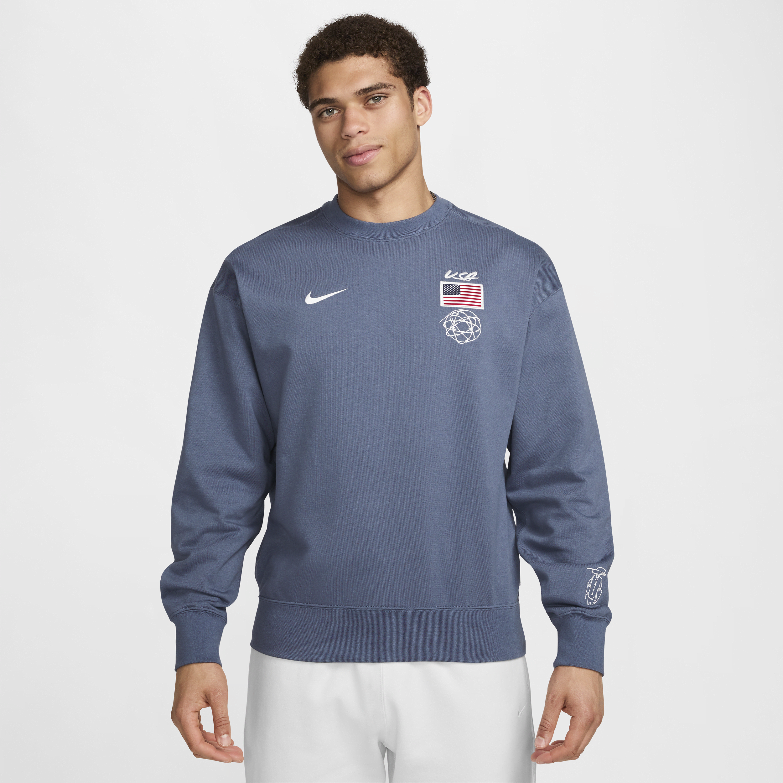 【ナイキ(NIKE)公式ストア】USA ソロ メンズ ナイキ Dri-FIT ADV ブレイキン クルーネック スウェットシャツ FD7665-491 ブルー 【ナイキ(NIKE)公式ストア】USA ソロ メンズ ナイキ Dri-FIT ADV ブレイキン クルーネック スウェットシャツ FD7665-491 ブルー