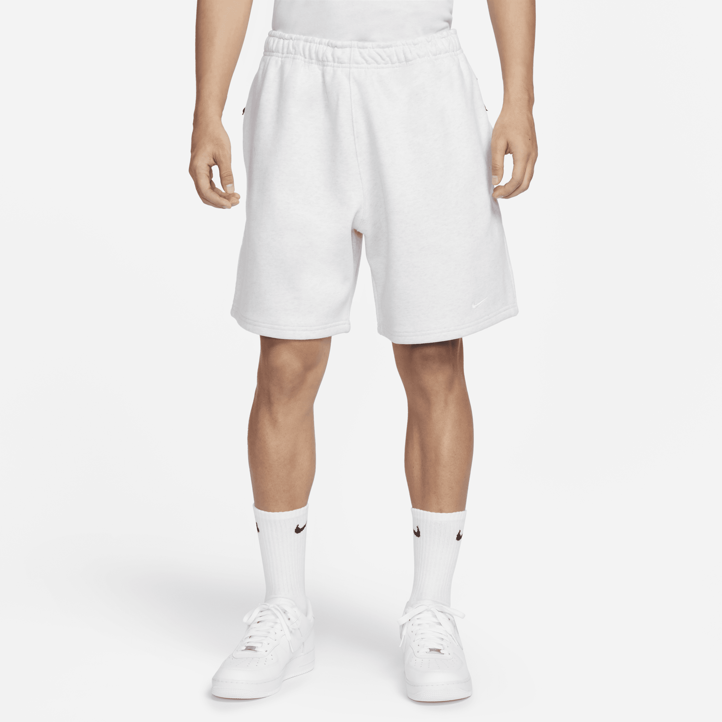 Shorts in fleece Nike Solo Swoosh - Marrone