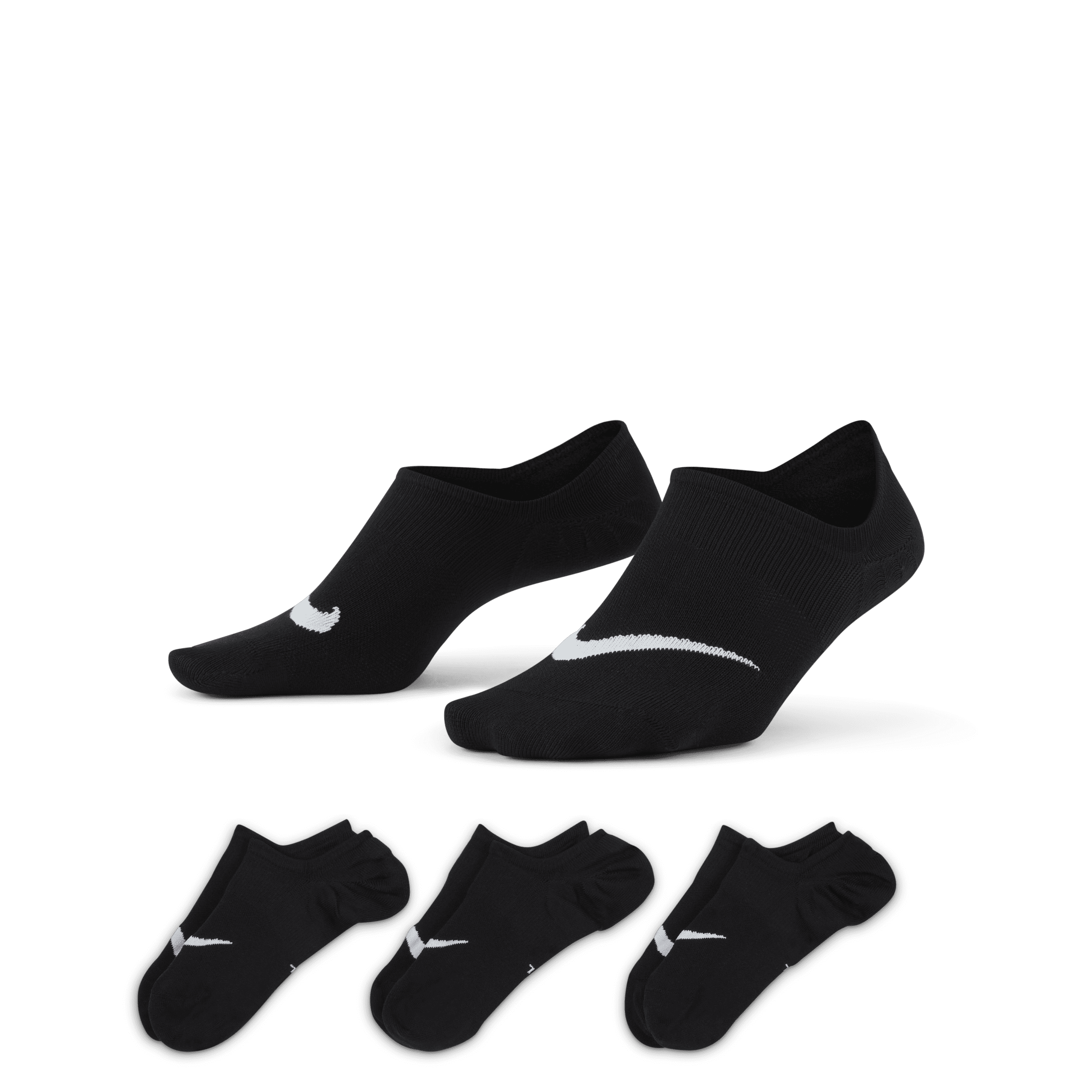 Nike Everyday Plus Lightweight Calcetines pinkies de entrenamiento (3 pares) - Mujer - Negro
