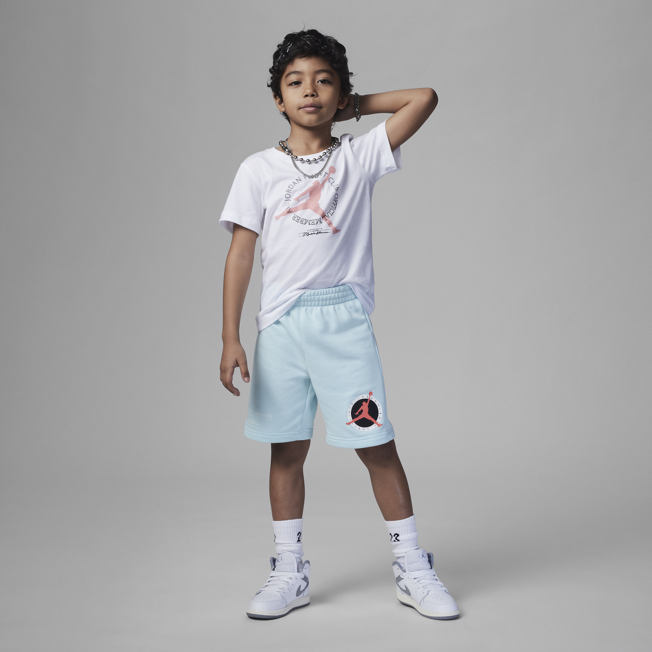 Nike Todelt Jordan MJ Flight MVP Shorts Set-sæt mindre børn - blå