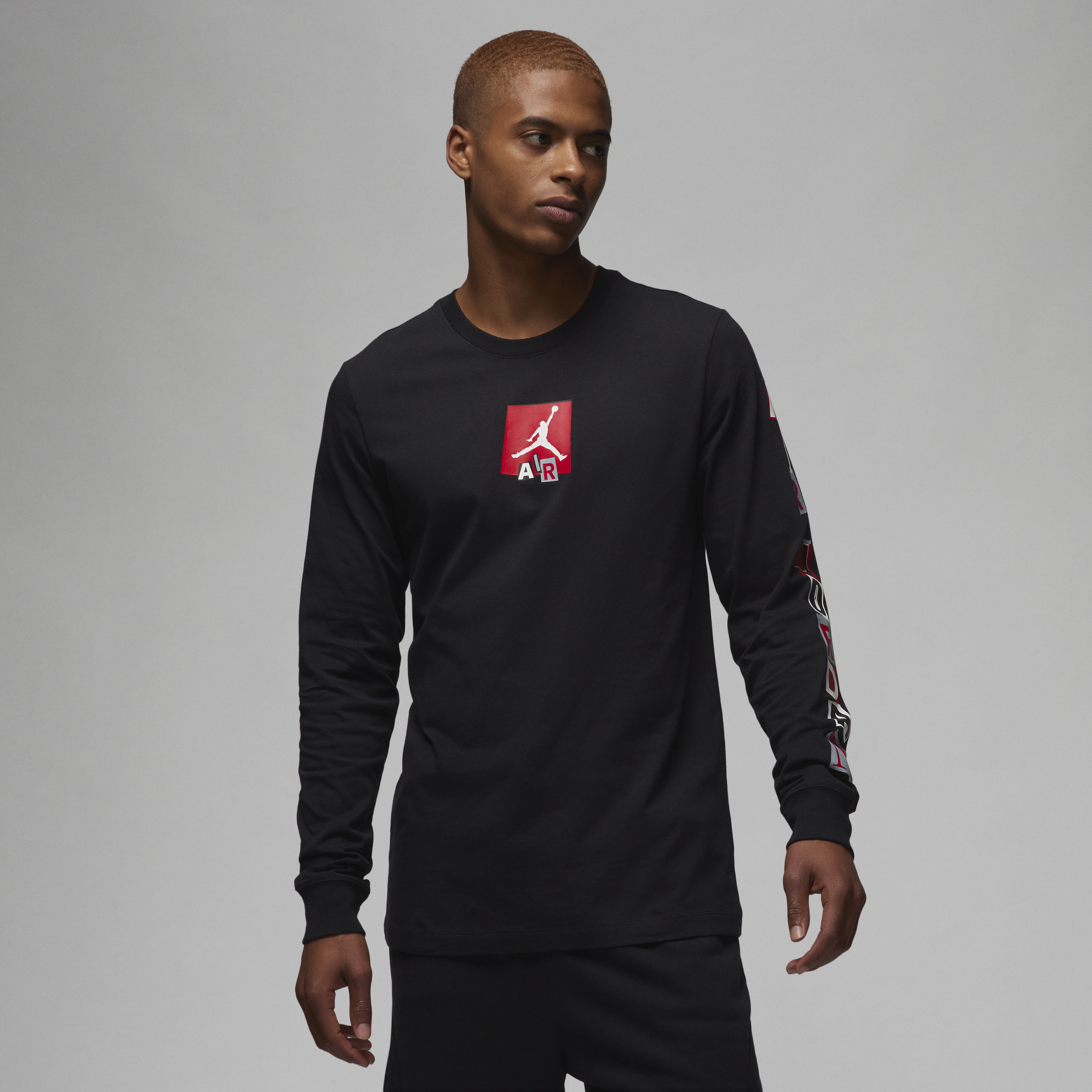 Nike T-shirt a manica lunga con grafica Jordan Brand – Uomo - Nero