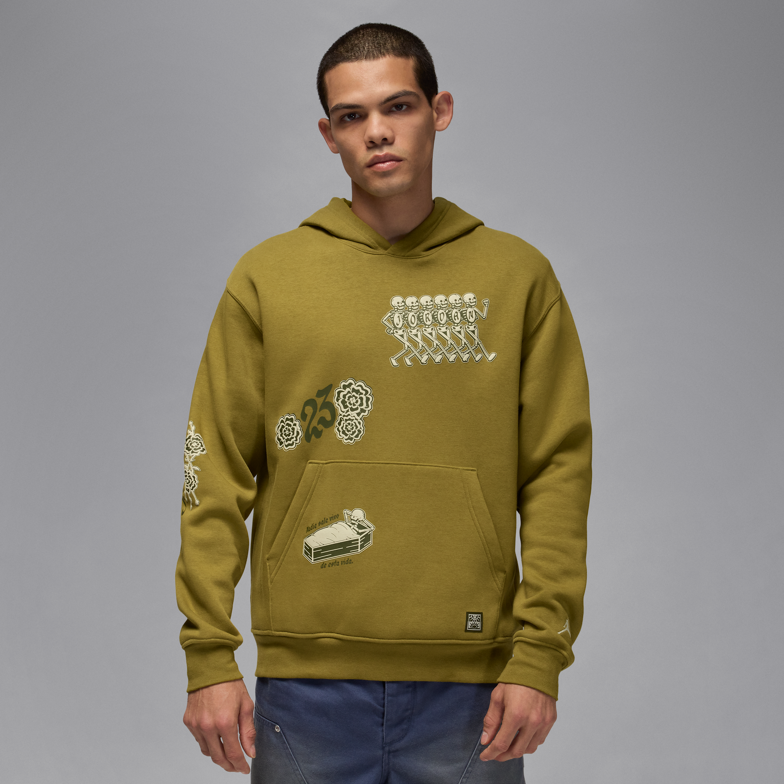 【ナイキ（NIKE）公式ストア】ジョーダン ブルックリン メンズ フリース プルオーバー パーカー IM8209-307 グリーン