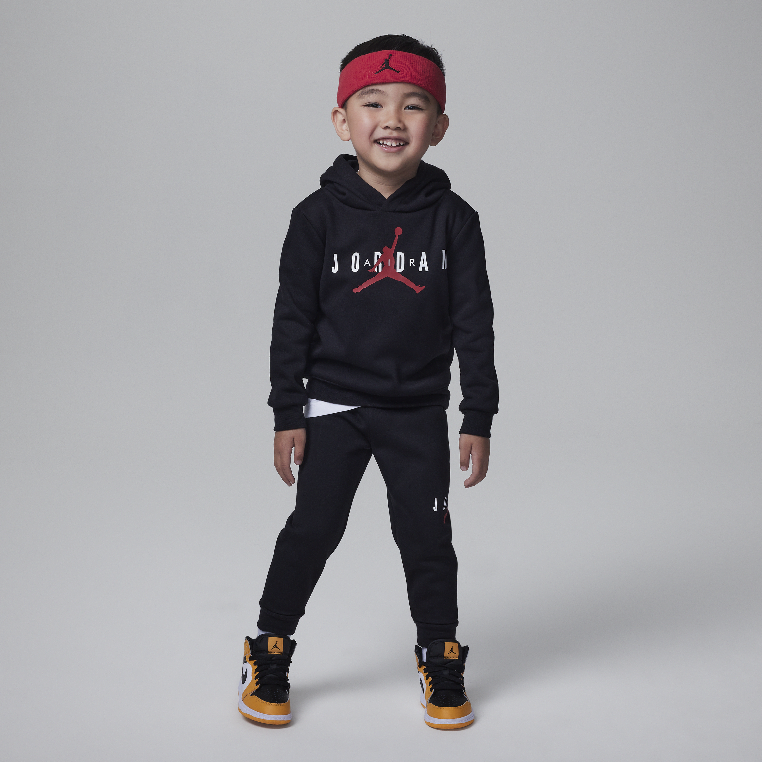 Nike Todelt Jordan Sustainable Pullover Hoodie Set-sæt til småbørn - sort