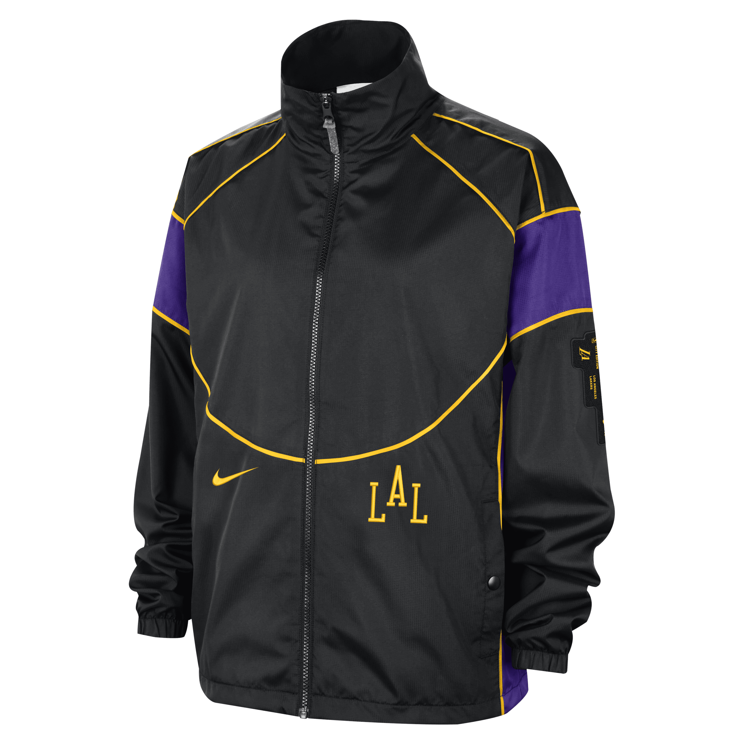 Los Angeles Lakers Swoosh Fly 2023/24 City Edition Nike NBA-jakke til kvinder - sort