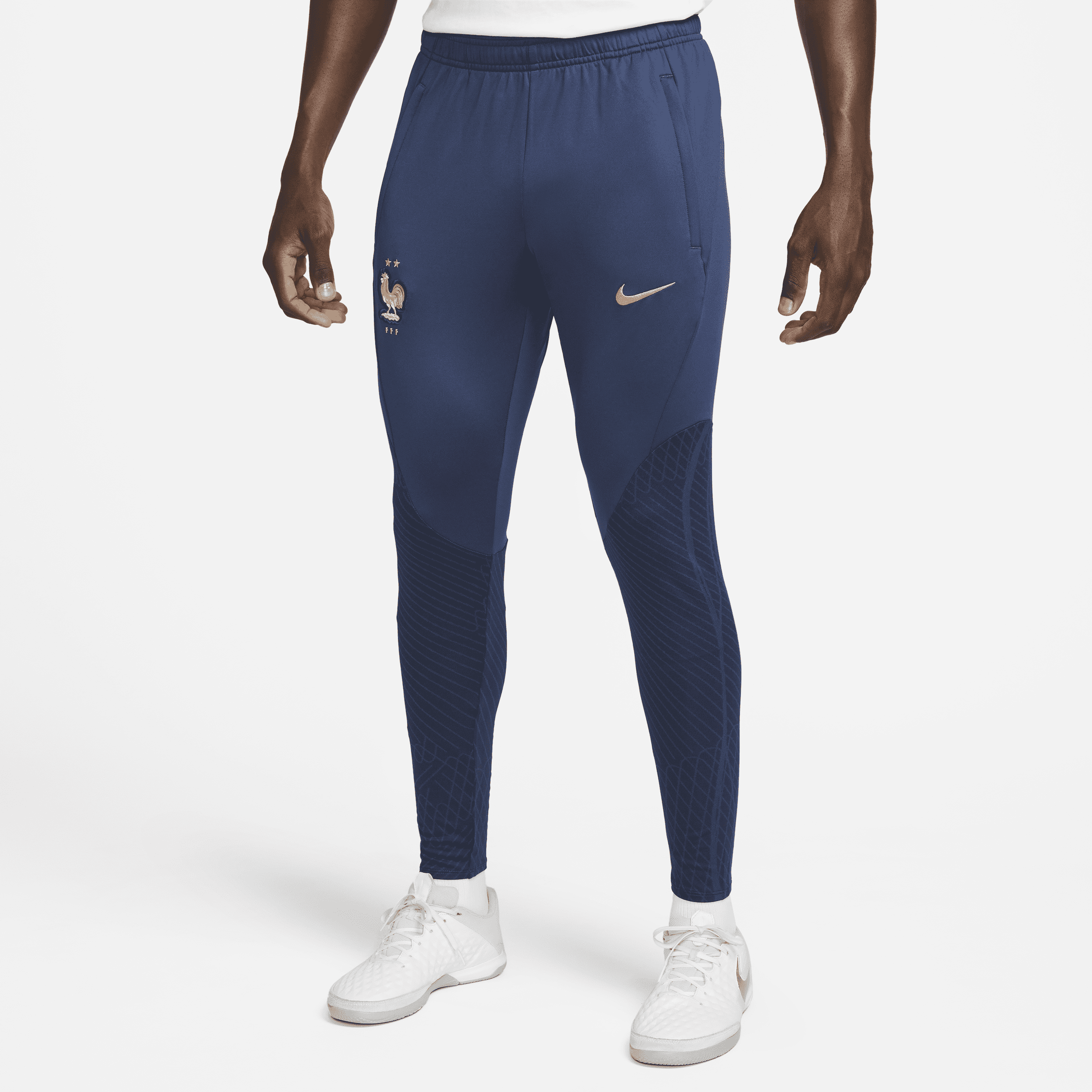 Maskinstrikkede FFF Strike Nike Dri-FIT-fodboldbukser til mænd - blå