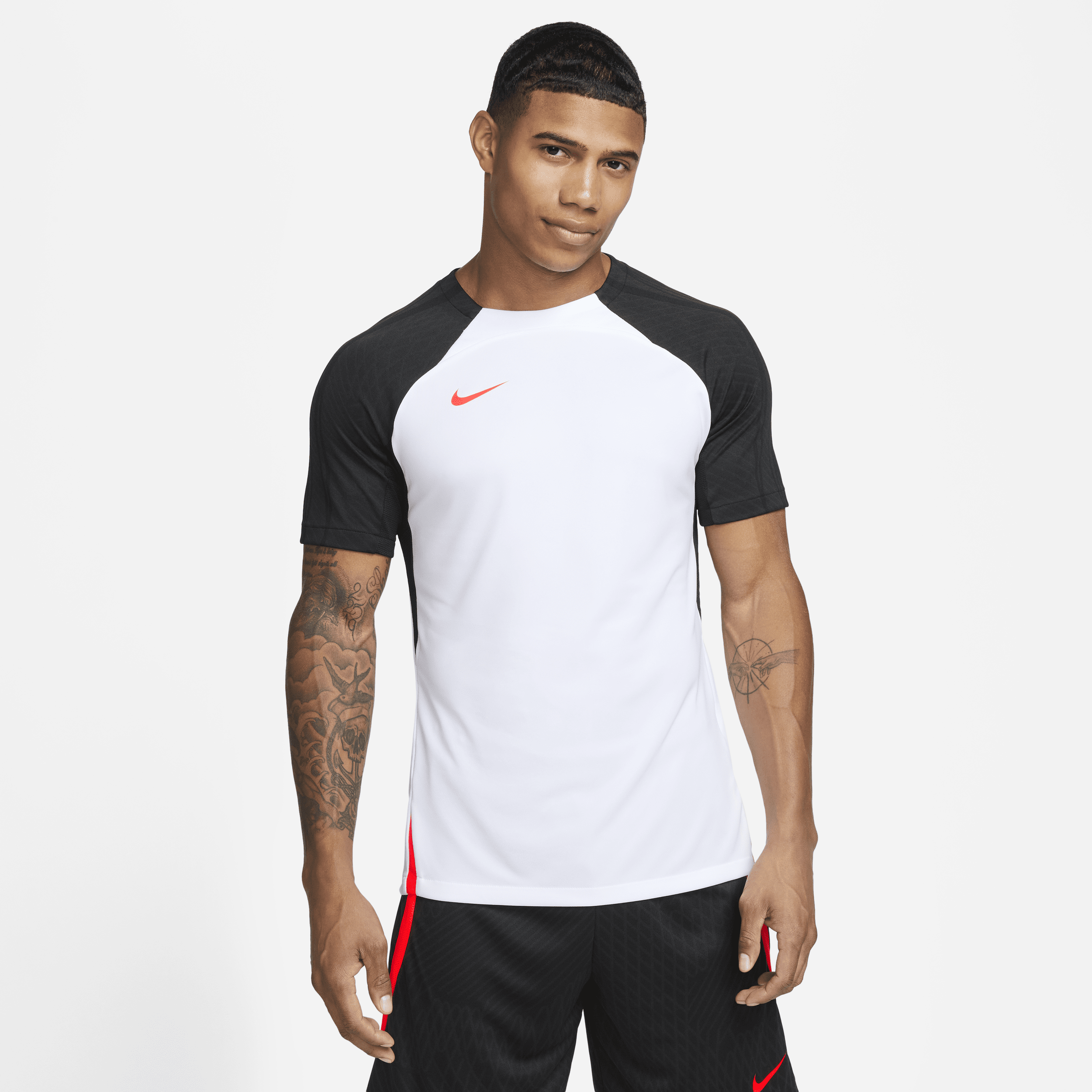 Nike Dri-FIT Strike Voetbaltop met korte mouwen voor heren - Wit