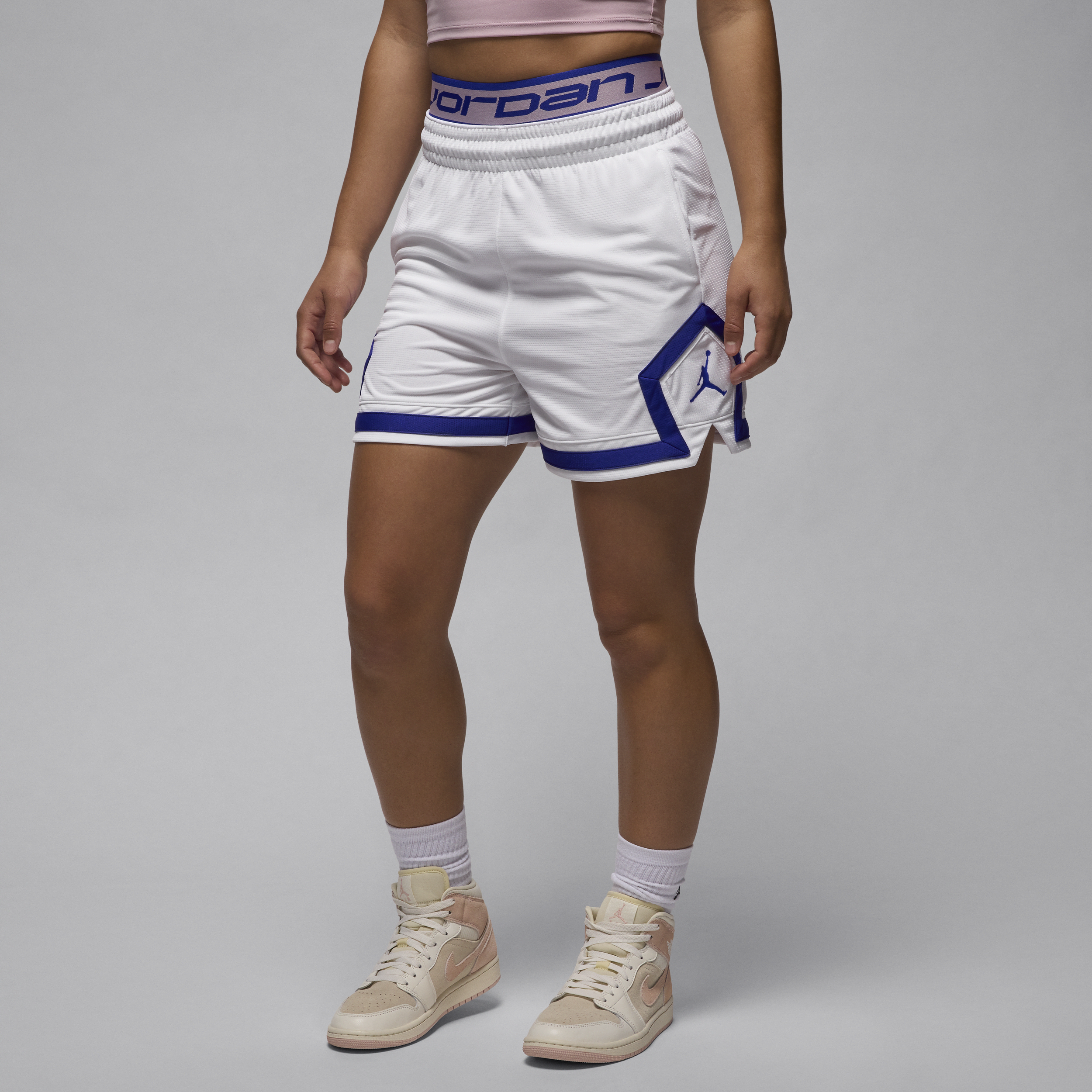 Jordan Sport Pantalón corto de diamante de 10 cm - Mujer - Blanco