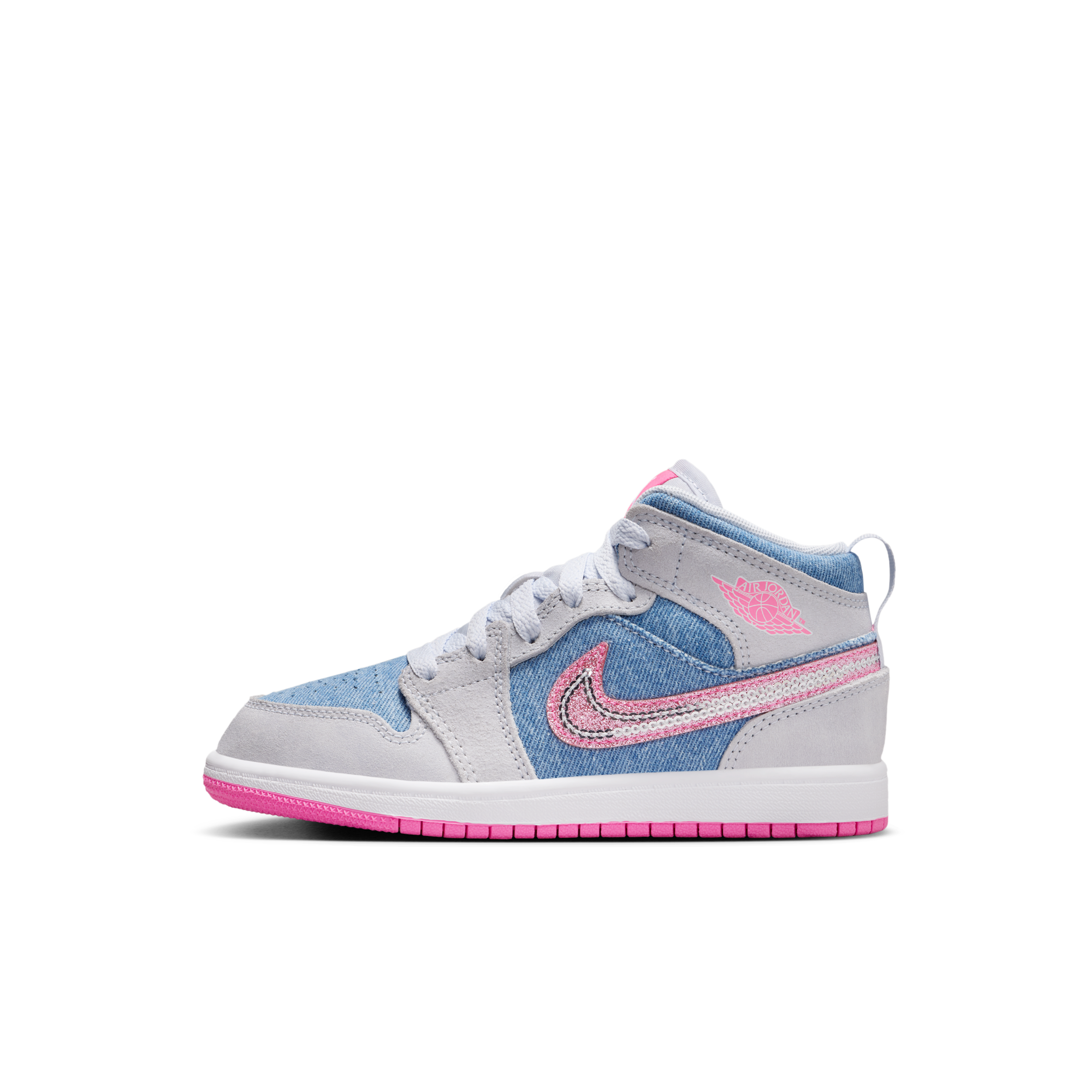 【ナイキ(NIKE)公式ストア】ジョーダン 1 MID SE リトルキッズシューズ HQ1998-400 ブルー 【ナイキ(NIKE)公式ストア】ジョーダン 1 MID SE リトルキッズシューズ HQ1998-400 ブルー