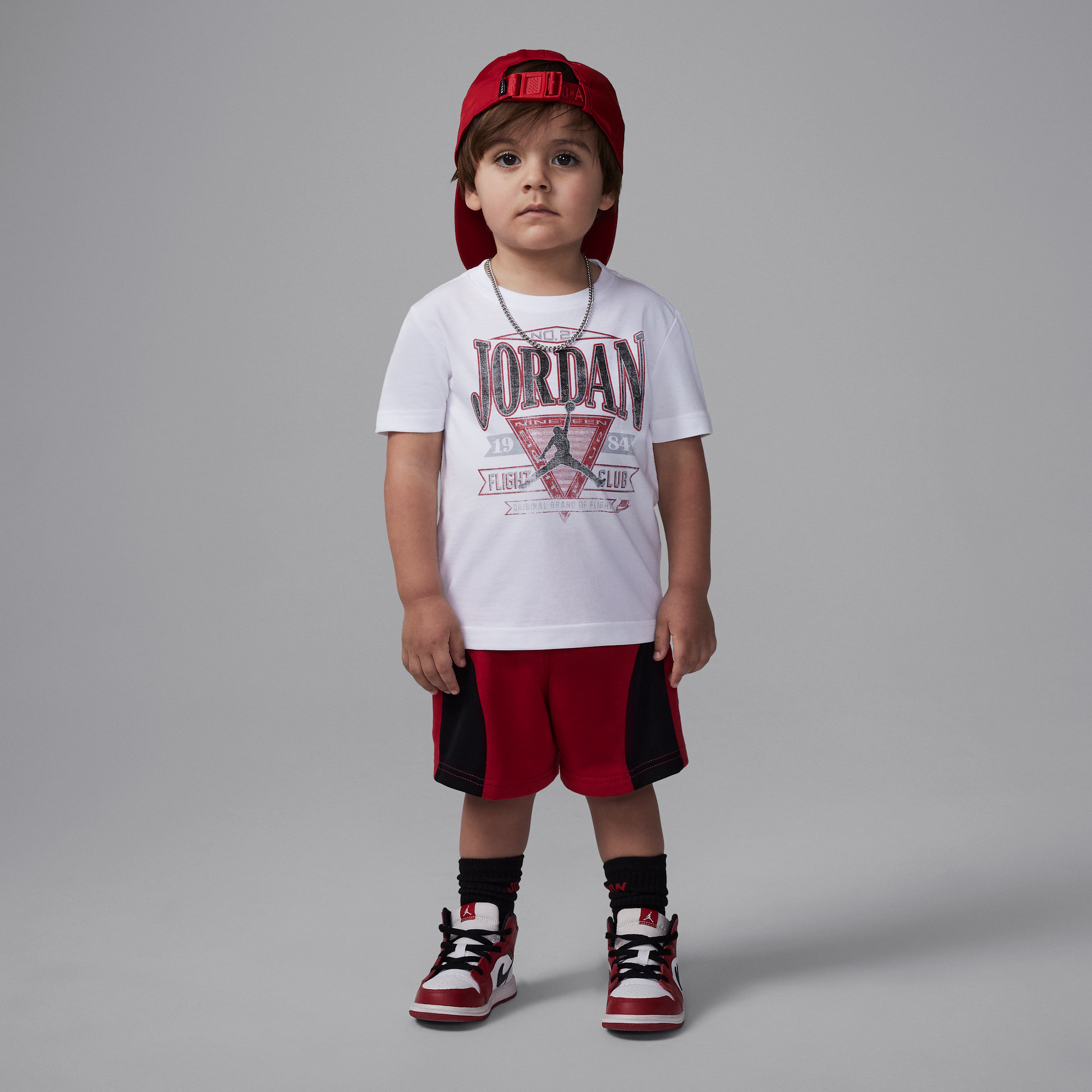 【ナイキ(NIKE)公式ストア】ジョーダン ベビー フライト クラブ エラ ツーピース フレンチテリー ショートパンツ セットアップ II3828-687 レッド 【ナイキ(NIKE)公式ストア】ジョーダン ベビー フライト クラブ エラ ツーピース フレンチテリー ショートパンツ セットアップ II3828-687 レッド