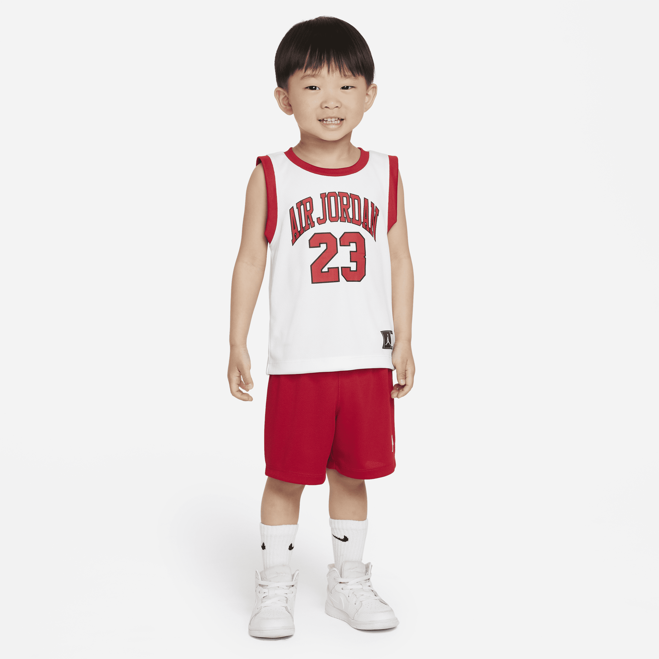 Jordan-sæt med tanktop og shorts til babyer (12-24 M) - rød