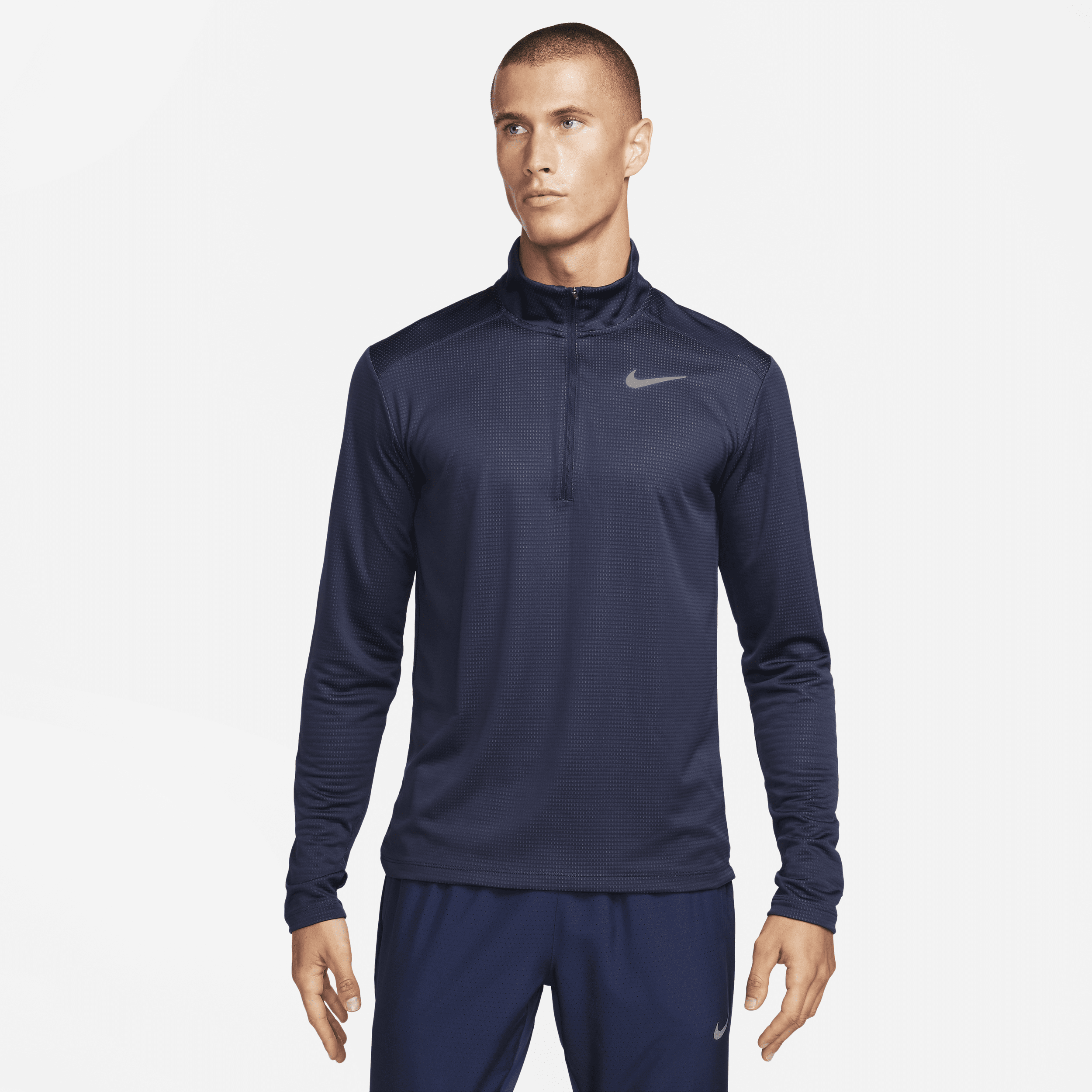 Nike Pacer-løbeoverdel med 1/2 lynlås til mænd - blå