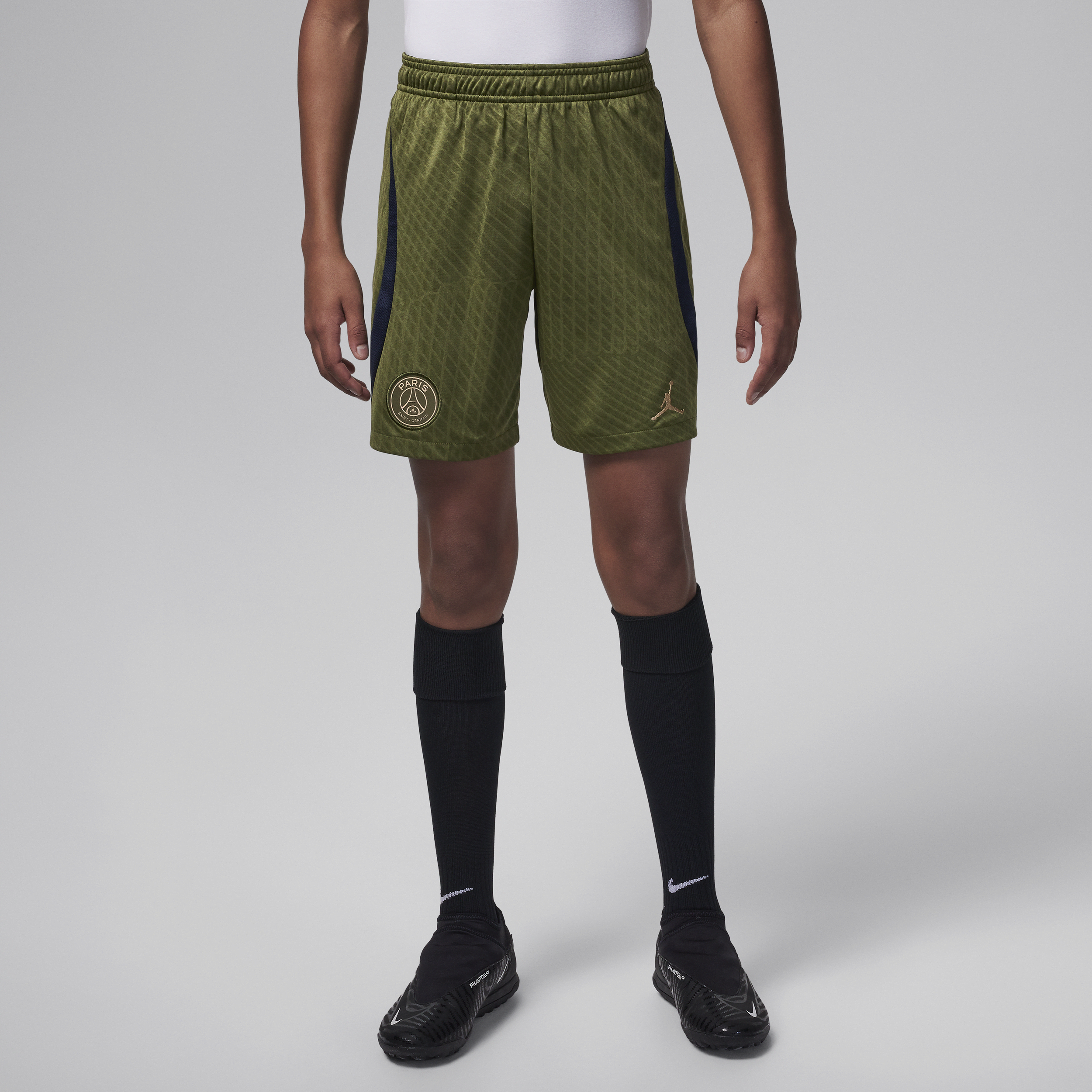 Nike Shorts da calcio Jordan Dri-FIT Paris Saint-Germain Strike Fourth – Ragazzo/a - Verde