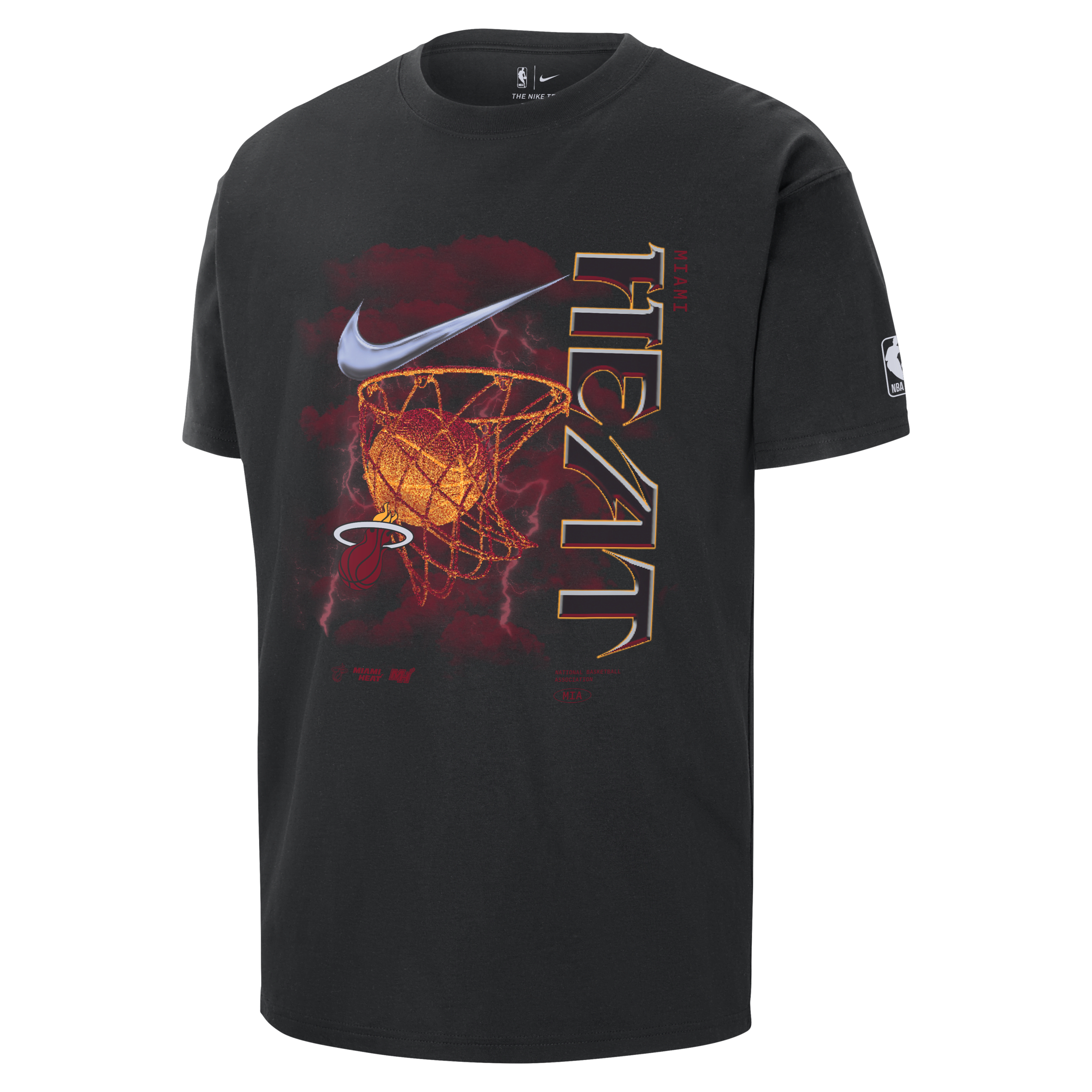 T-shirt Miami Heat Courtside Max90 Nike NBA – Uomo - Nero