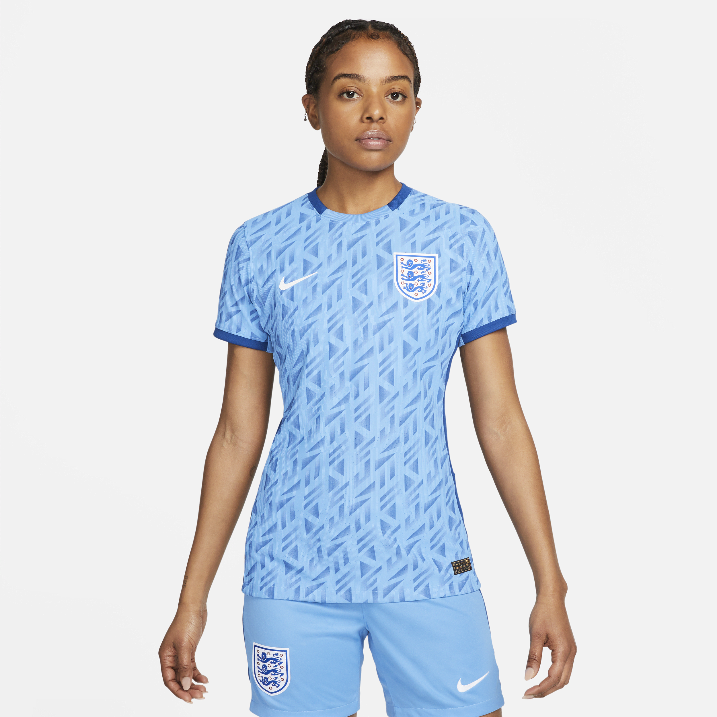 England 2023 Lionesses Engeland Match Uit Nike Dri-FIT ADV voetbalshirt voor dames - Blauw