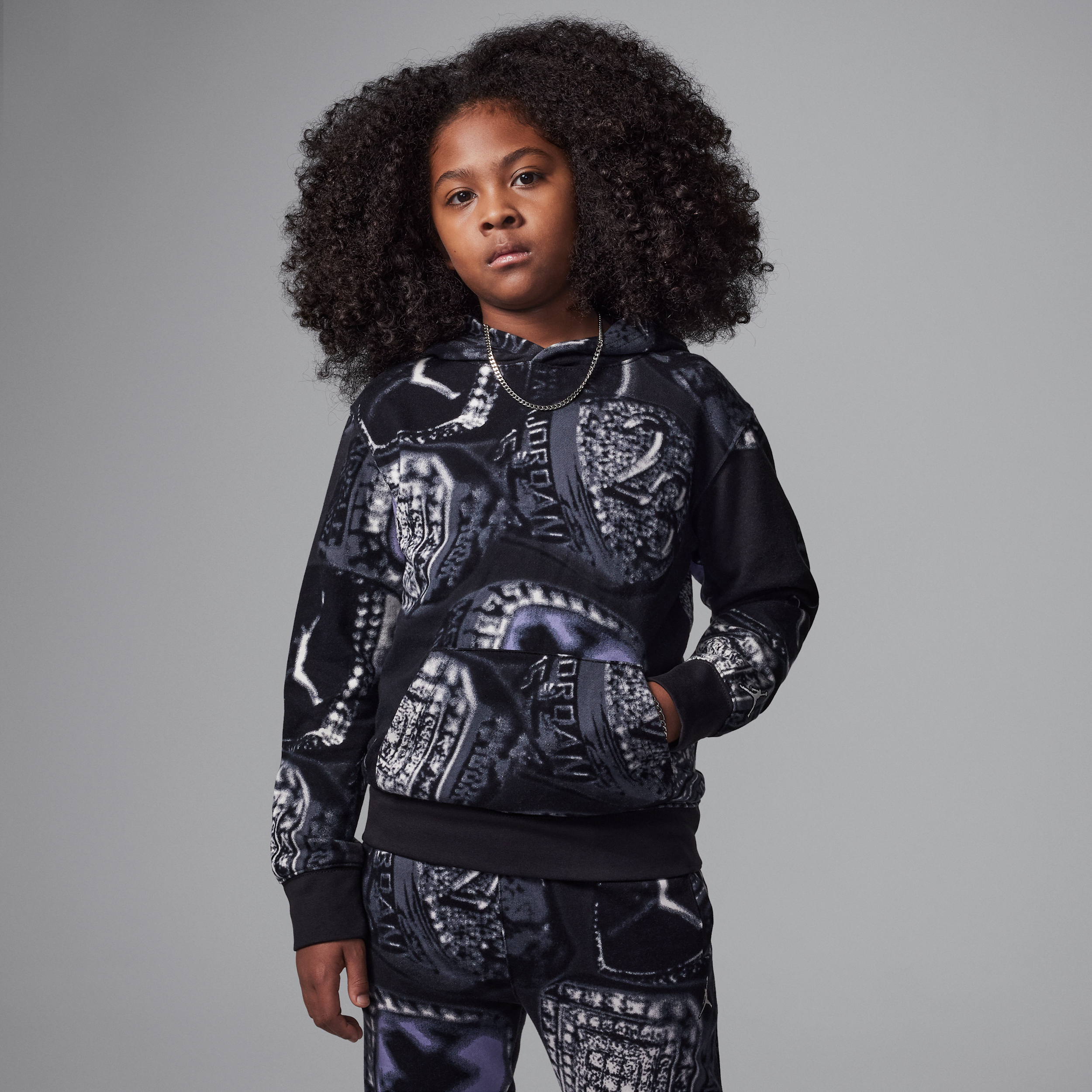 【ナイキ(NIKE)公式ストア】ジョーダン ジュニア MVP フレンチ テリー プリント プルオーバー パーカー IF3735-045 ブラック 【ナイキ(NIKE)公式ストア】ジョーダン ジュニア MVP フレンチ テリー プリント プルオーバー パーカー IF3735-045 ブラック